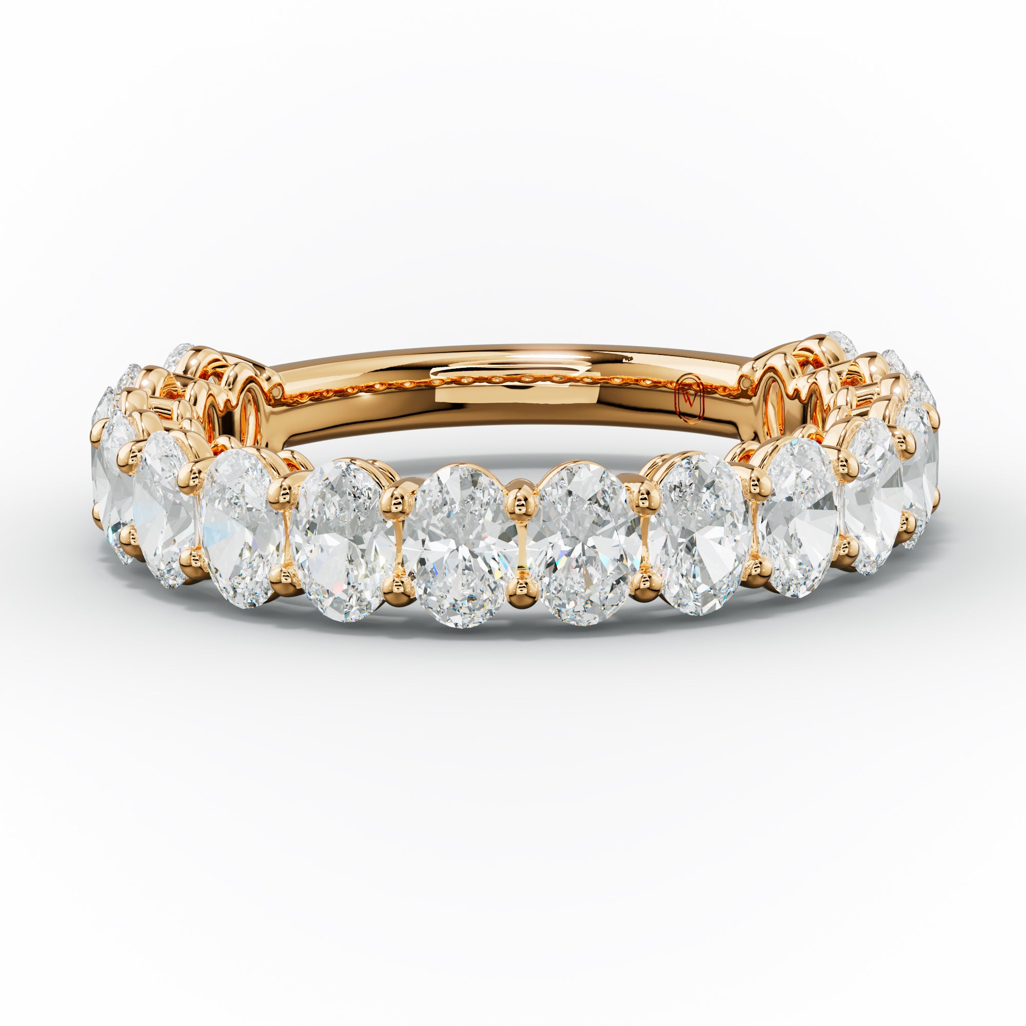 2.0 Carat Oval Diamond Anniversary Band