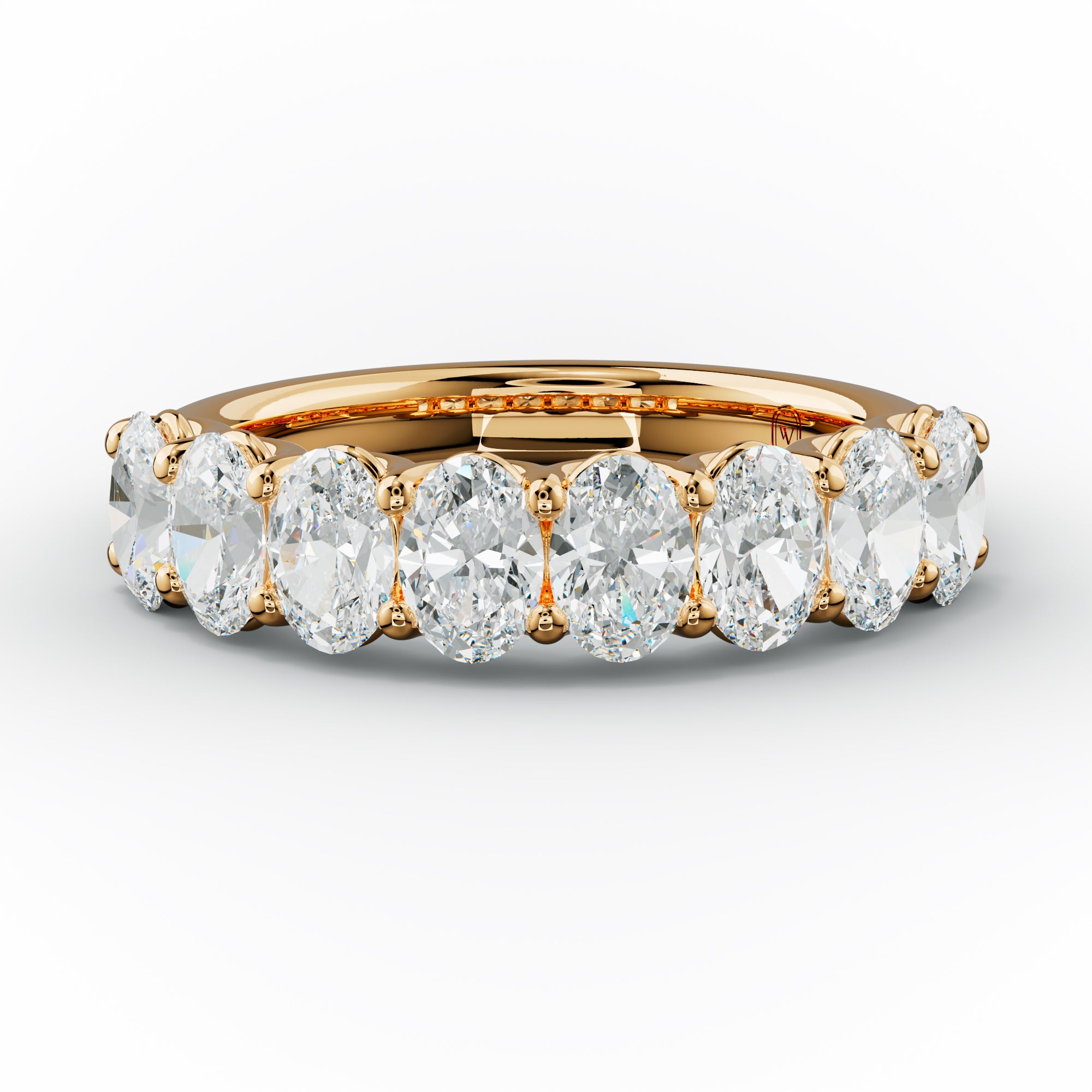 2.0 Carat Oval Diamond Anniversary Band