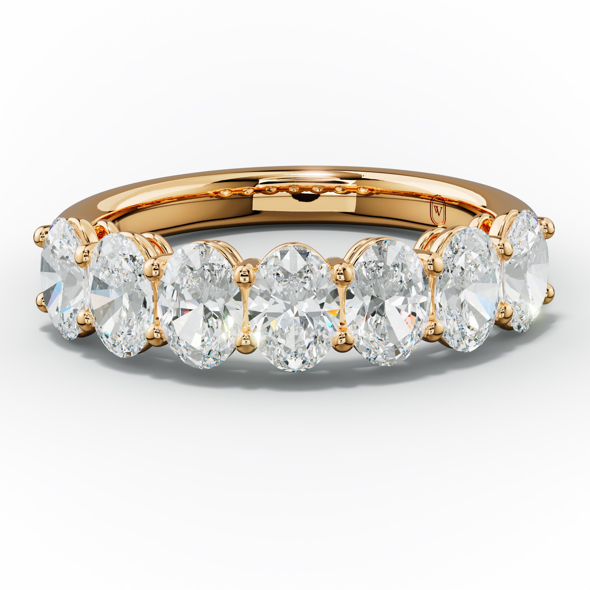 2.0 Carat Oval Diamond Anniversary Band