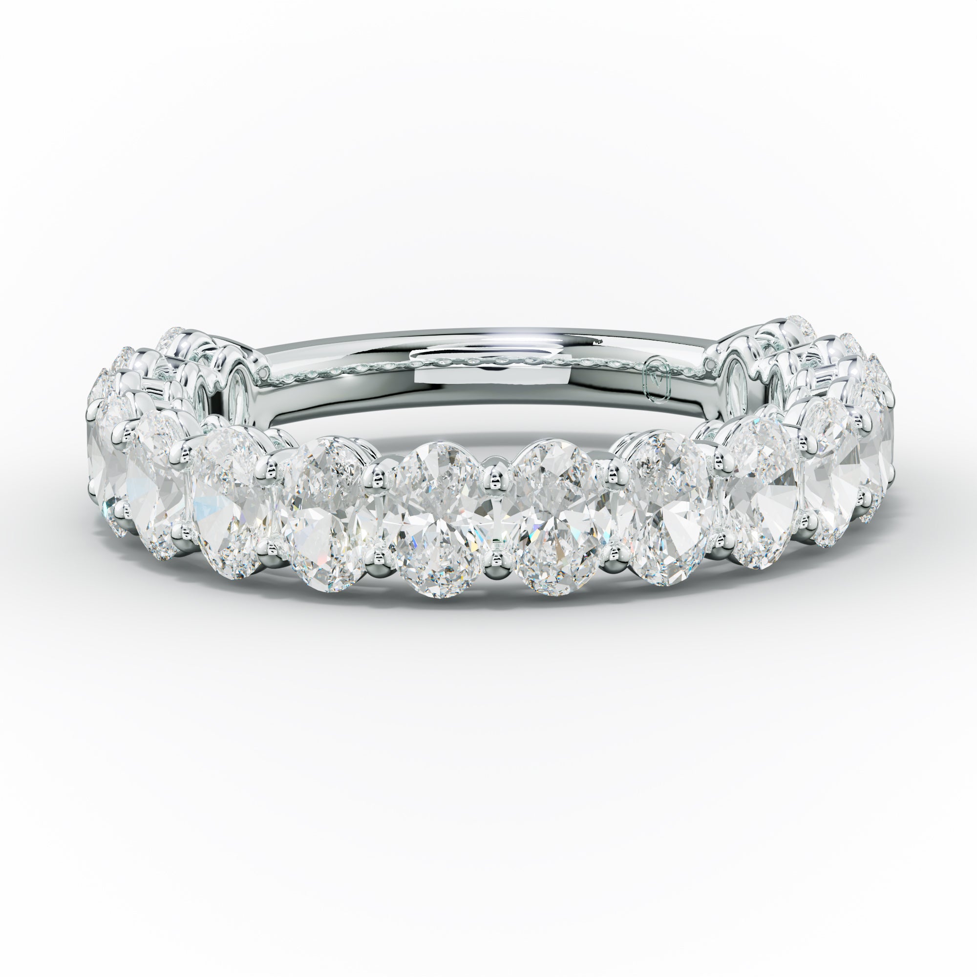 2.0 Carat Oval Diamond Anniversary Band