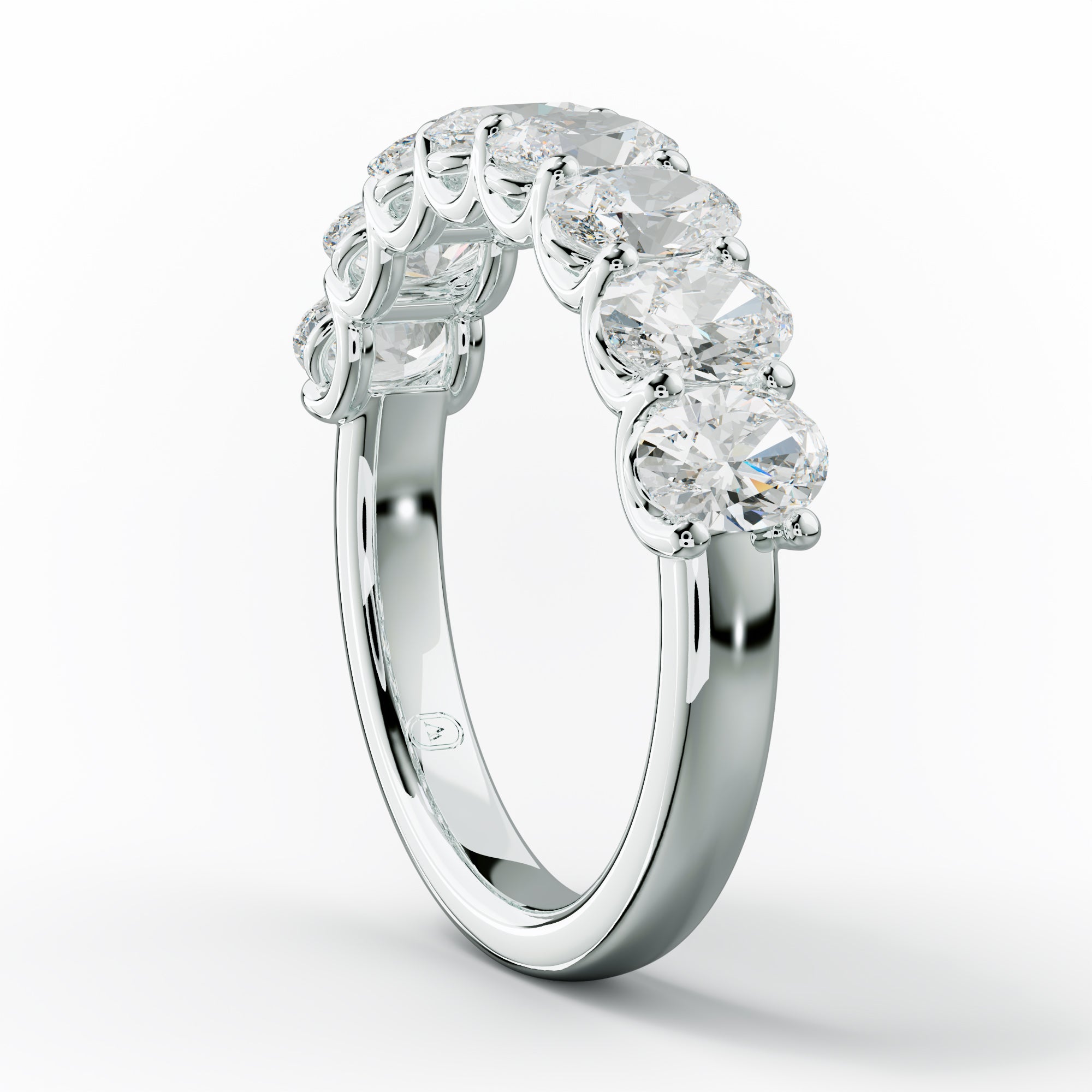 2.0 Carat Oval Diamond Anniversary Band