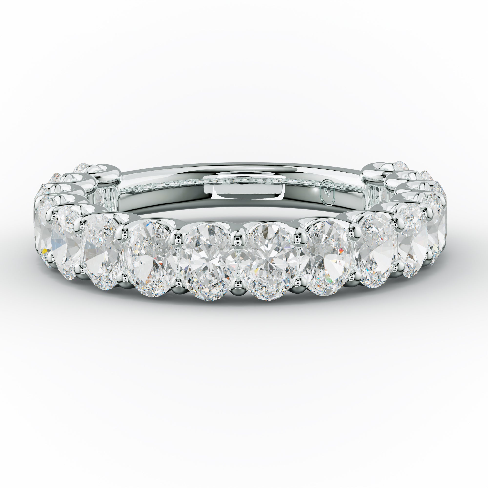 2.0 Carat Oval Diamond Anniversary Band