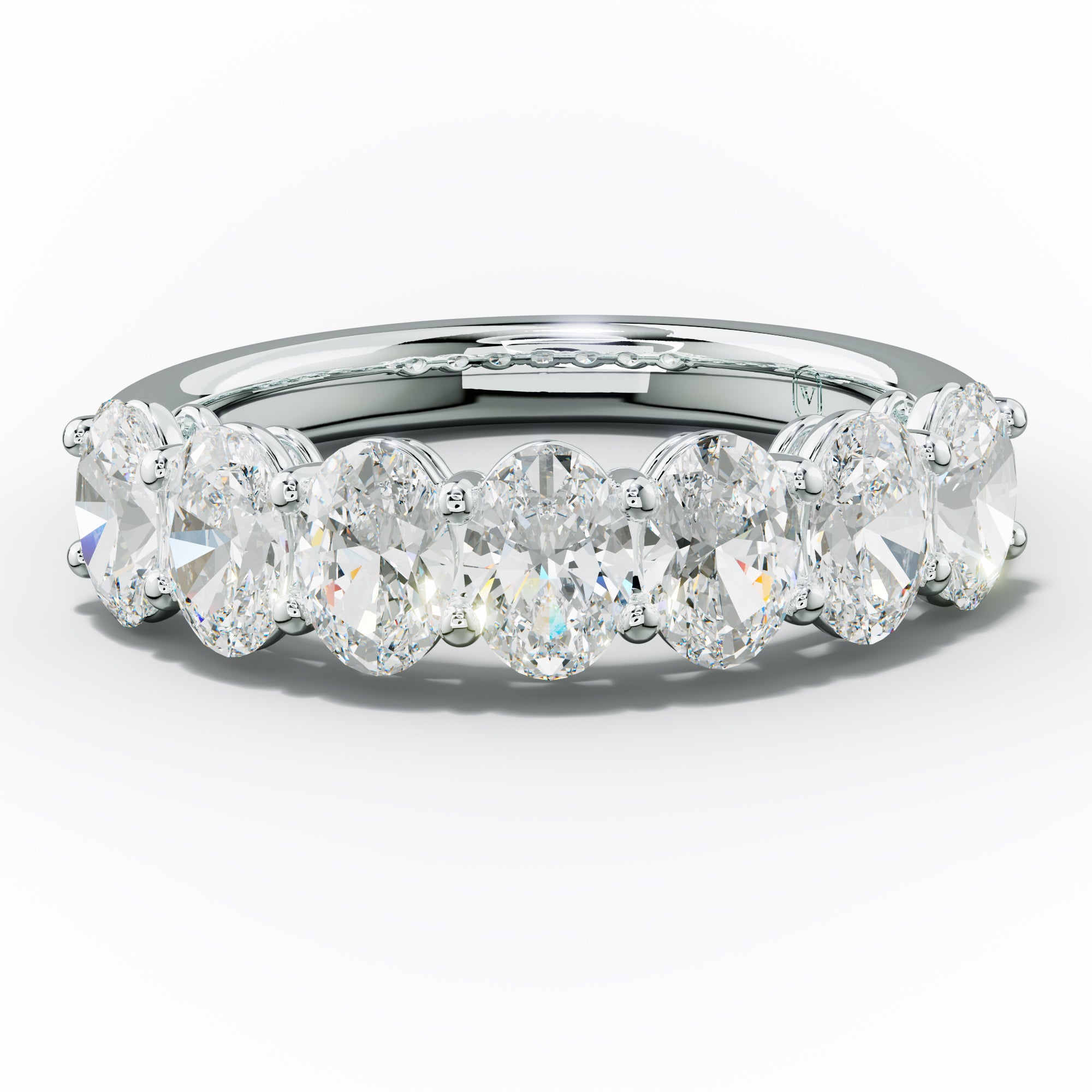 2.0 Carat Oval Diamond Anniversary Band