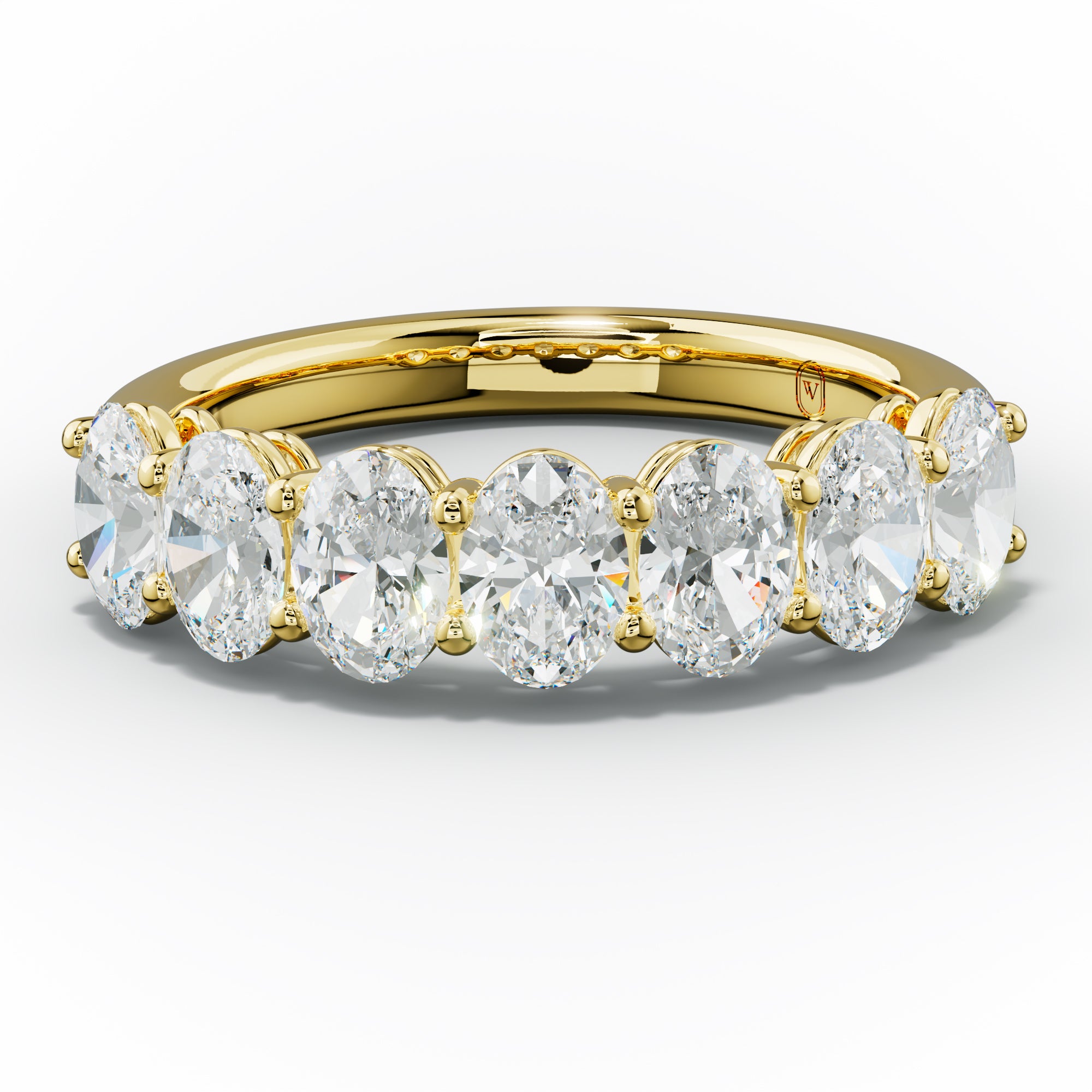 2.0 Carat Oval Diamond Anniversary Band