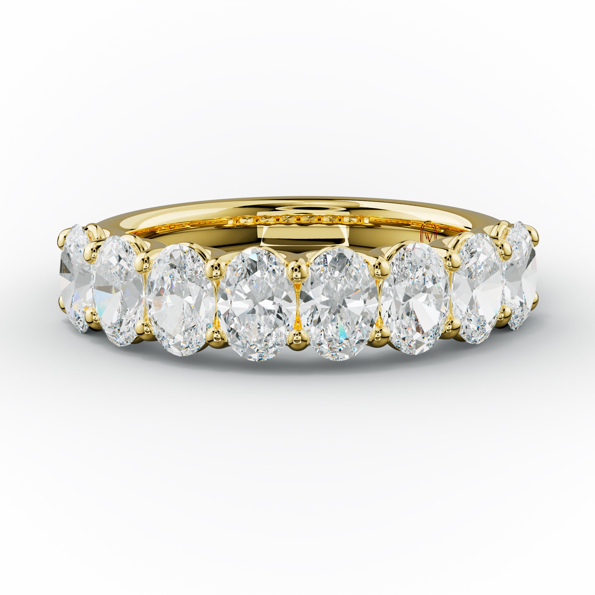 2.0 Carat Oval Diamond Anniversary Band