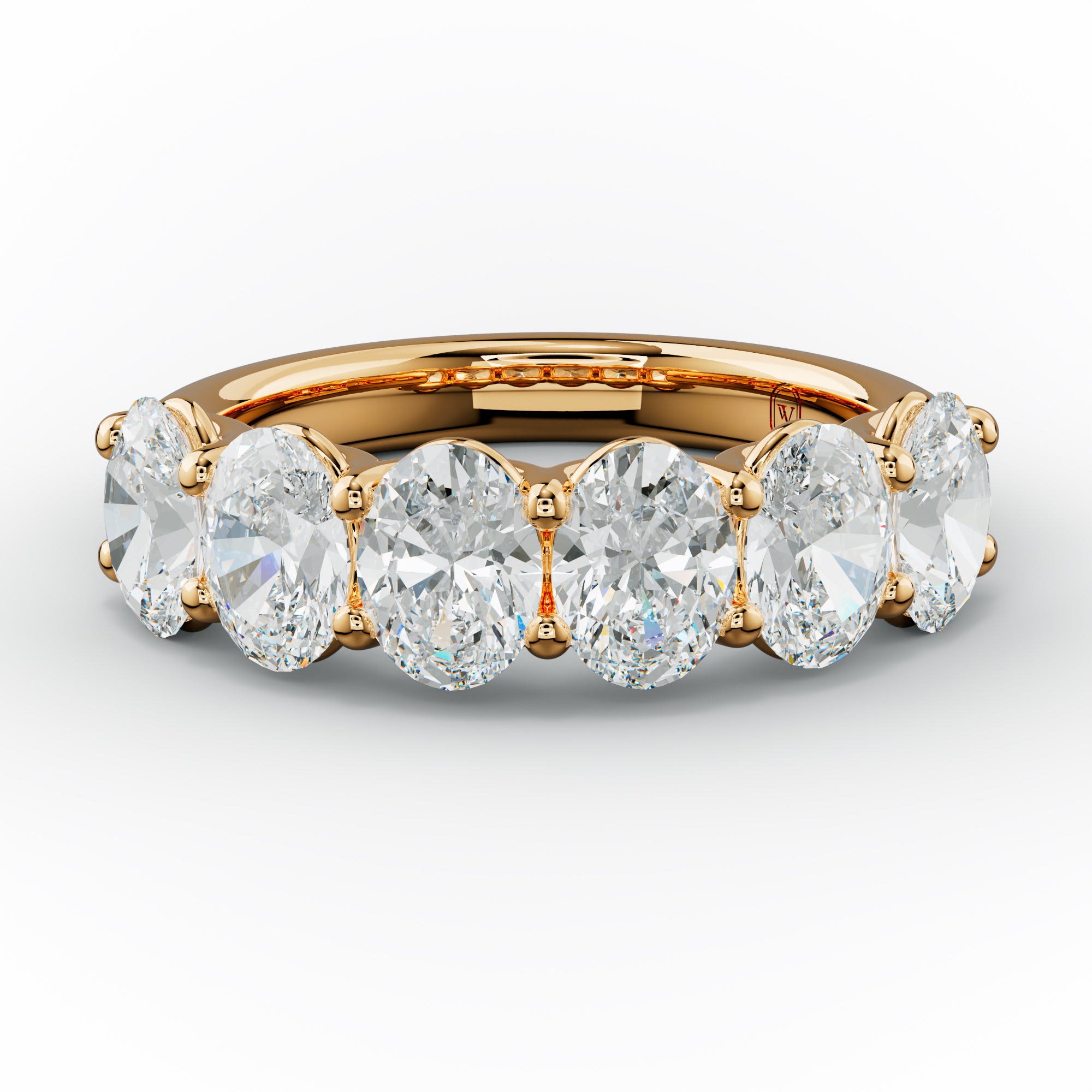 3.0 Carat Oval Cut Diamond Anniversary Band