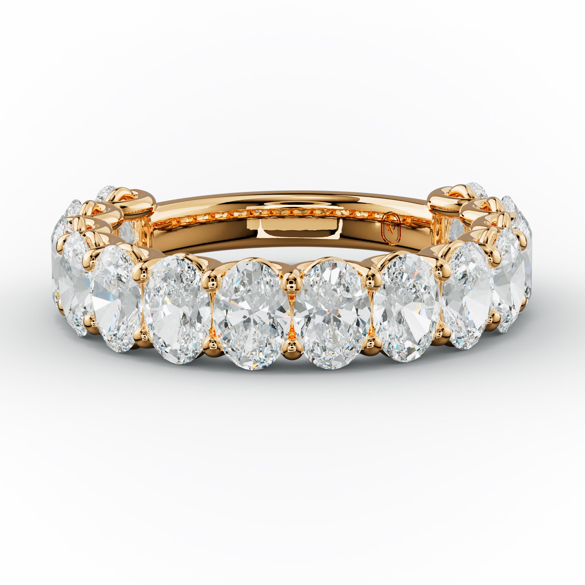 3.0 Carat Oval Cut Diamond Anniversary Band