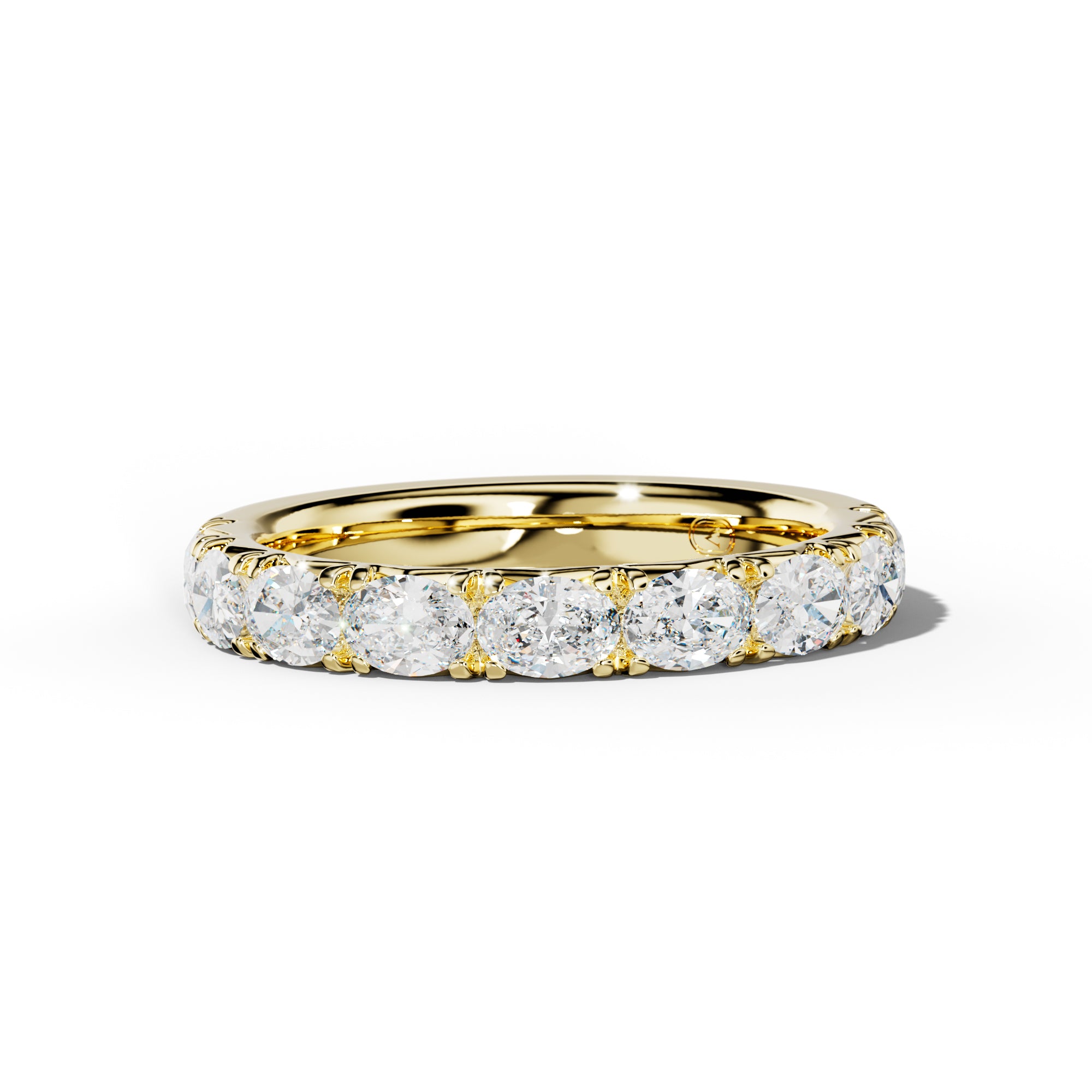 1.0 Carat East West Oval Diamond French Pave Half Anniversary Band