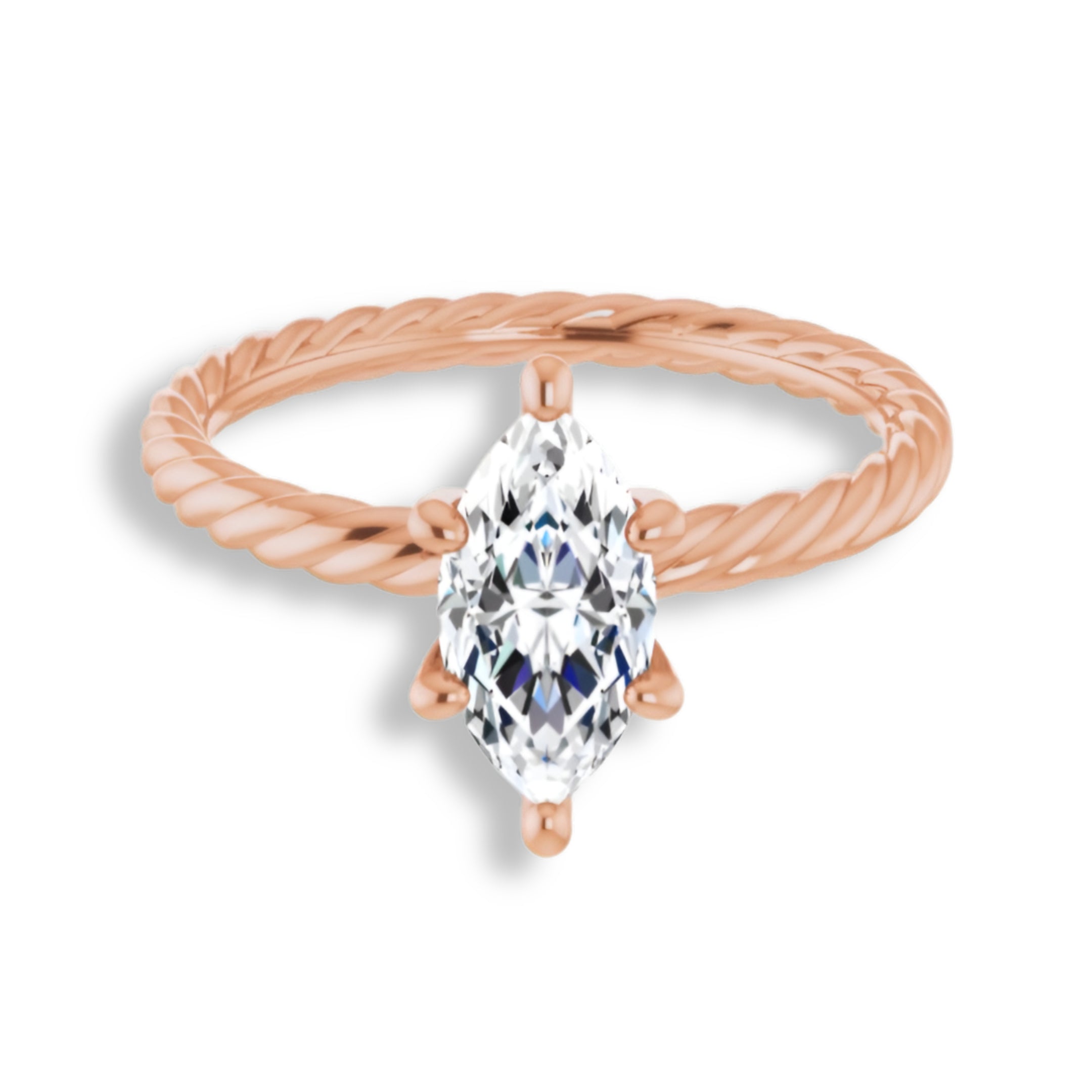 Marquise Diamond Solitaire Engagement Ring-VIRABYANI