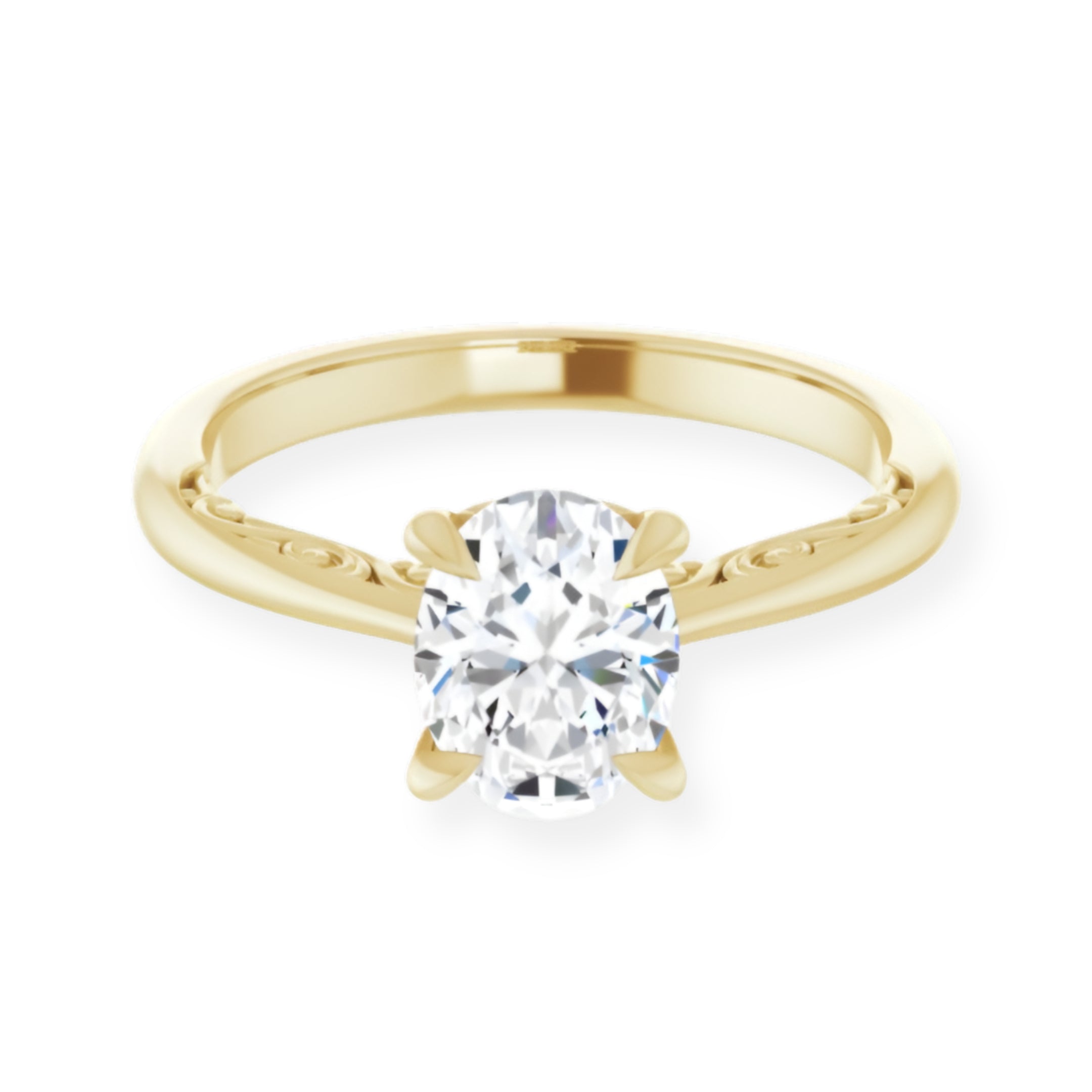 Norah Oval Diamond Solitaire Engagement Ring