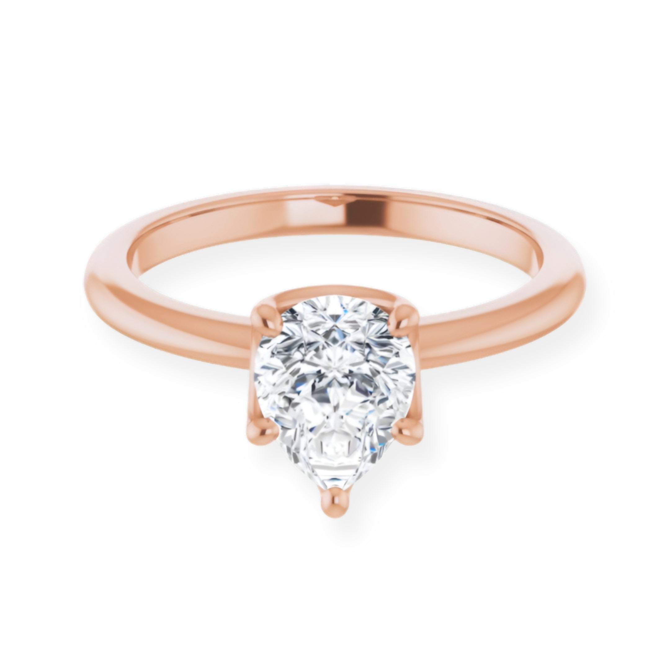Margot Pear Diamond Solitaire Engagement Ring-VIRABYANI
