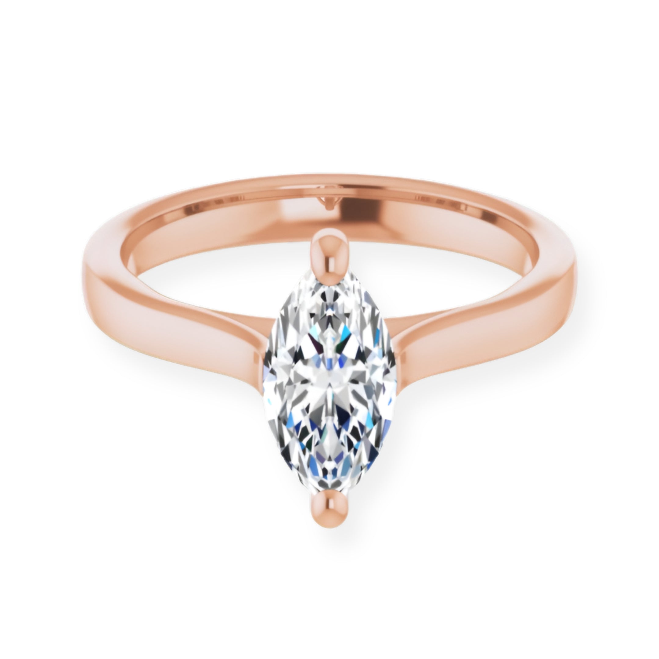 Serenity Marquise Diamond Solitaire Engagement Ring