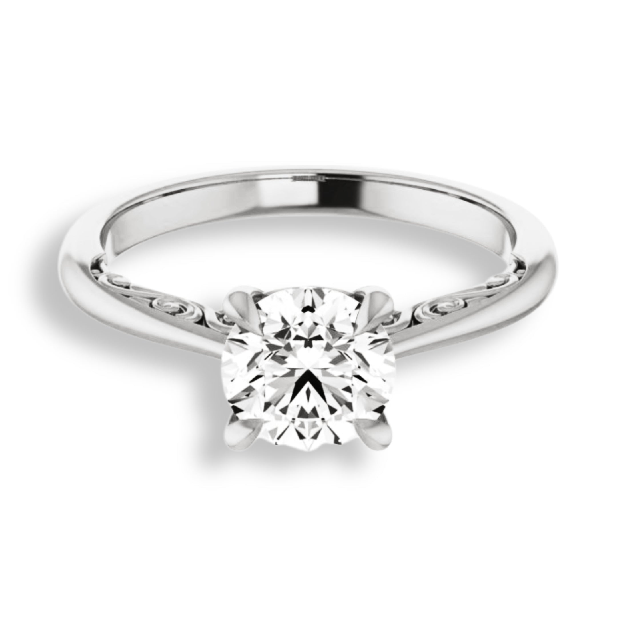 Norah Round Diamond Solitaire Engagement Ring