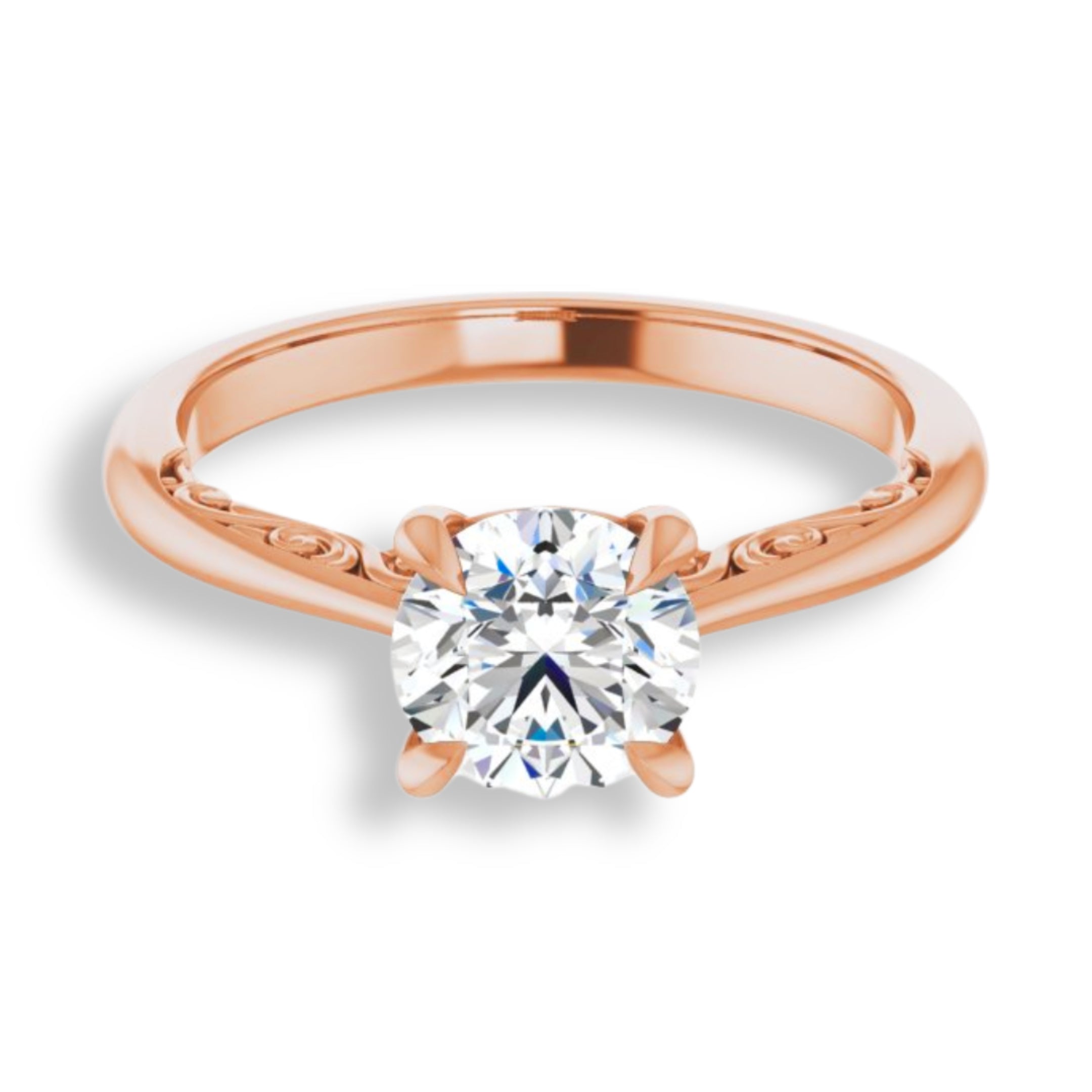 Norah Round Diamond Solitaire Engagement Ring