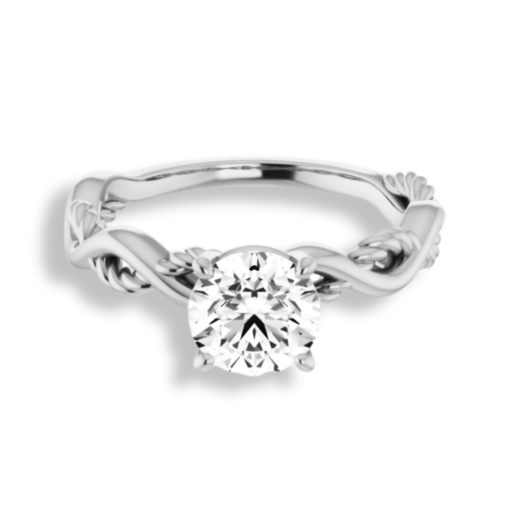 Round Diamond Solitaire Engagement Ring-VIRABYANI