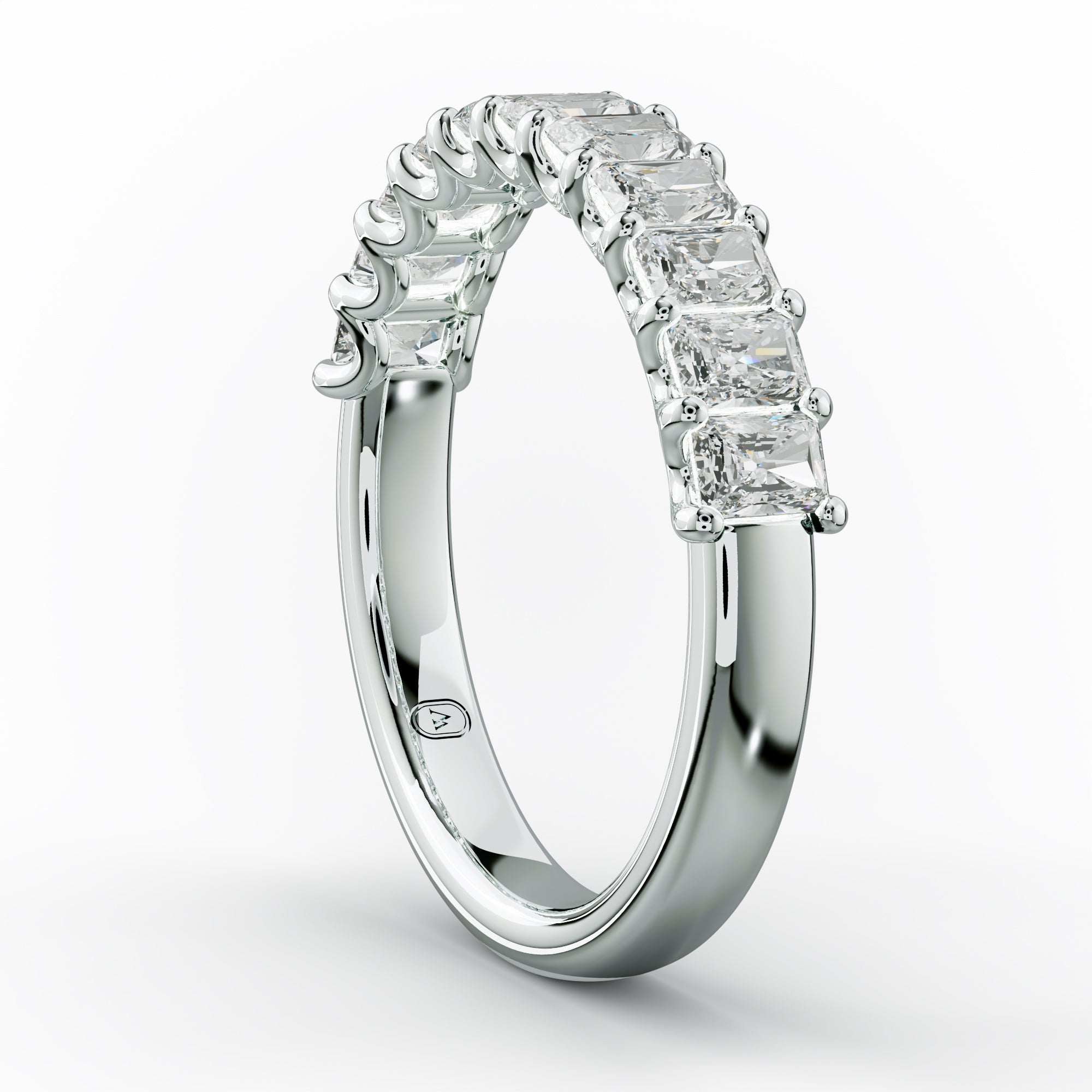 1.0 Carat Radiant Cut Diamond Anniversary Band