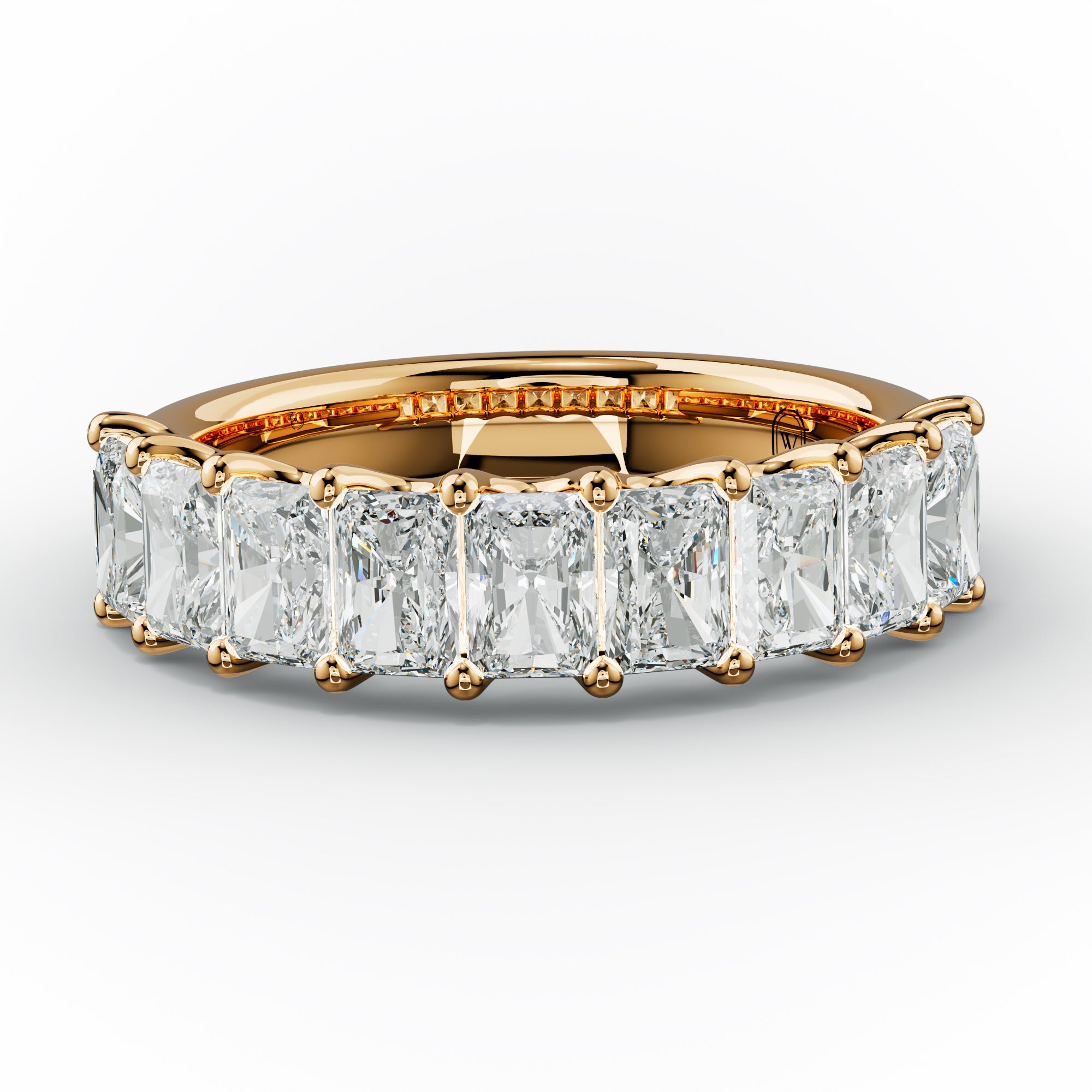 2.0 Carat Radiant Cut Diamond Anniversary band