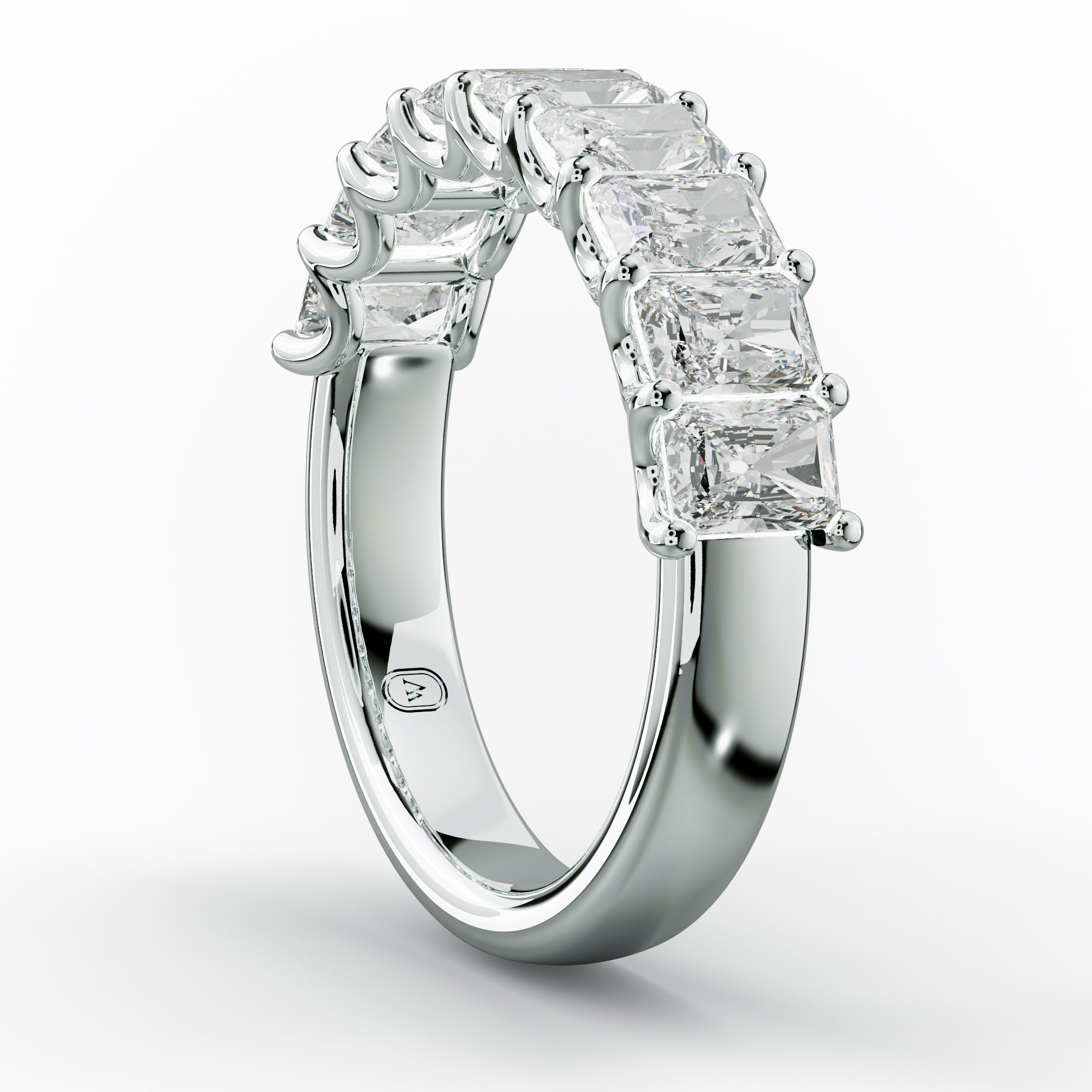 2.0 Carat Radiant Cut Diamond Anniversary band