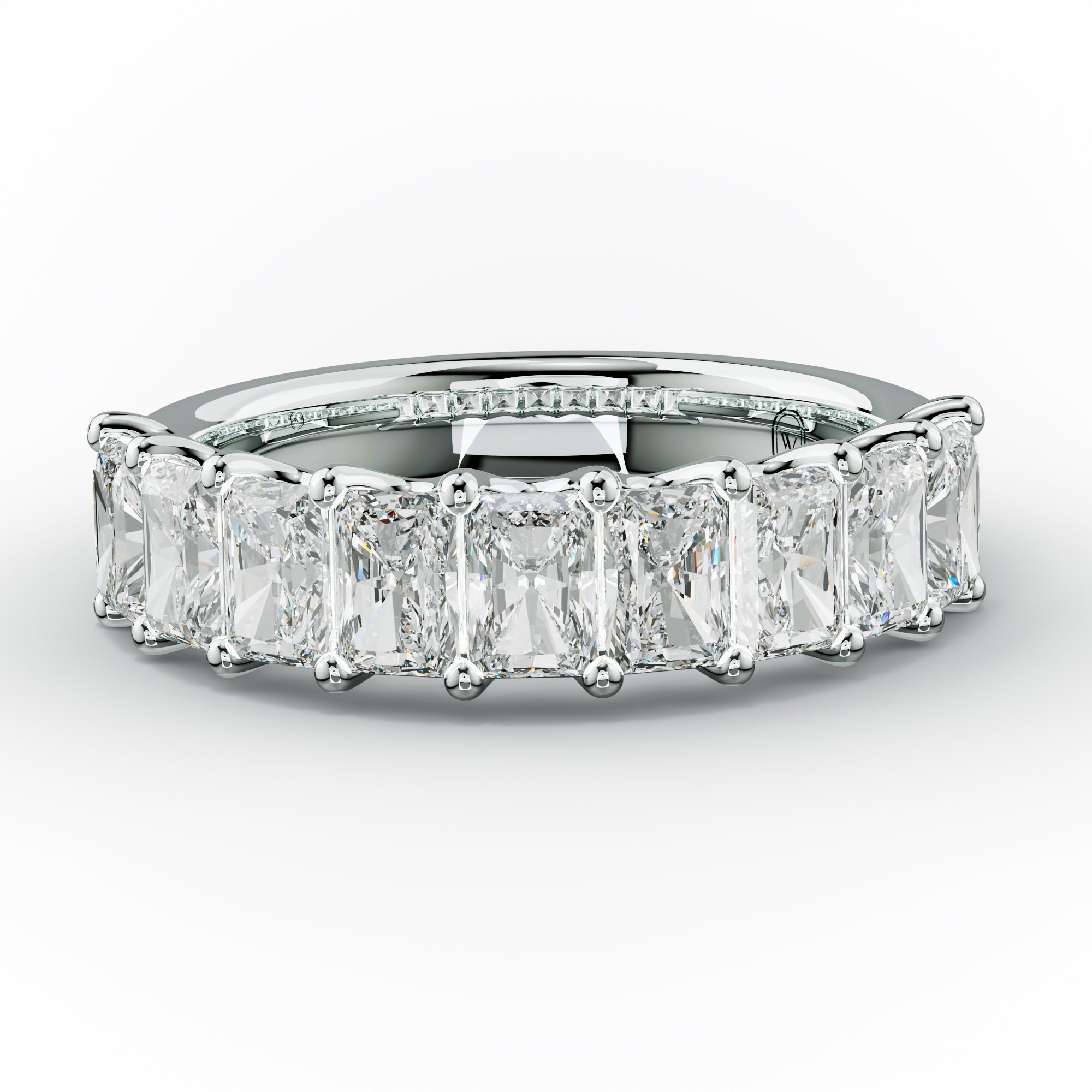 2.0 Carat Radiant Cut Diamond Anniversary band