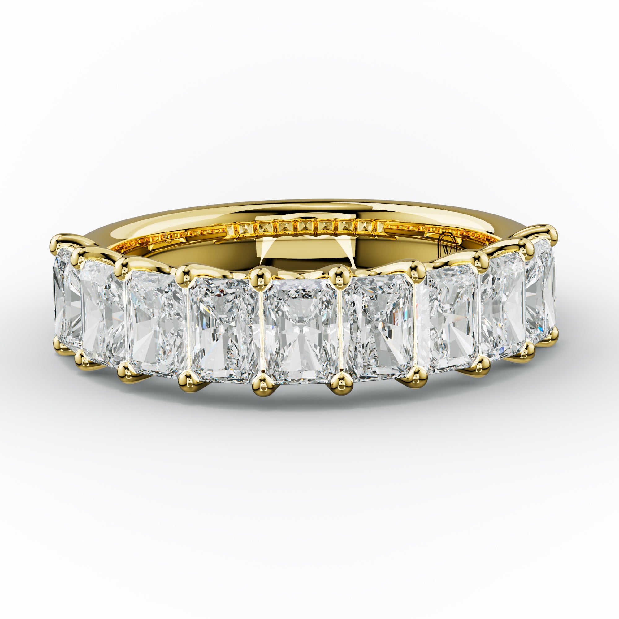 2.0 Carat Radiant Cut Diamond Anniversary band