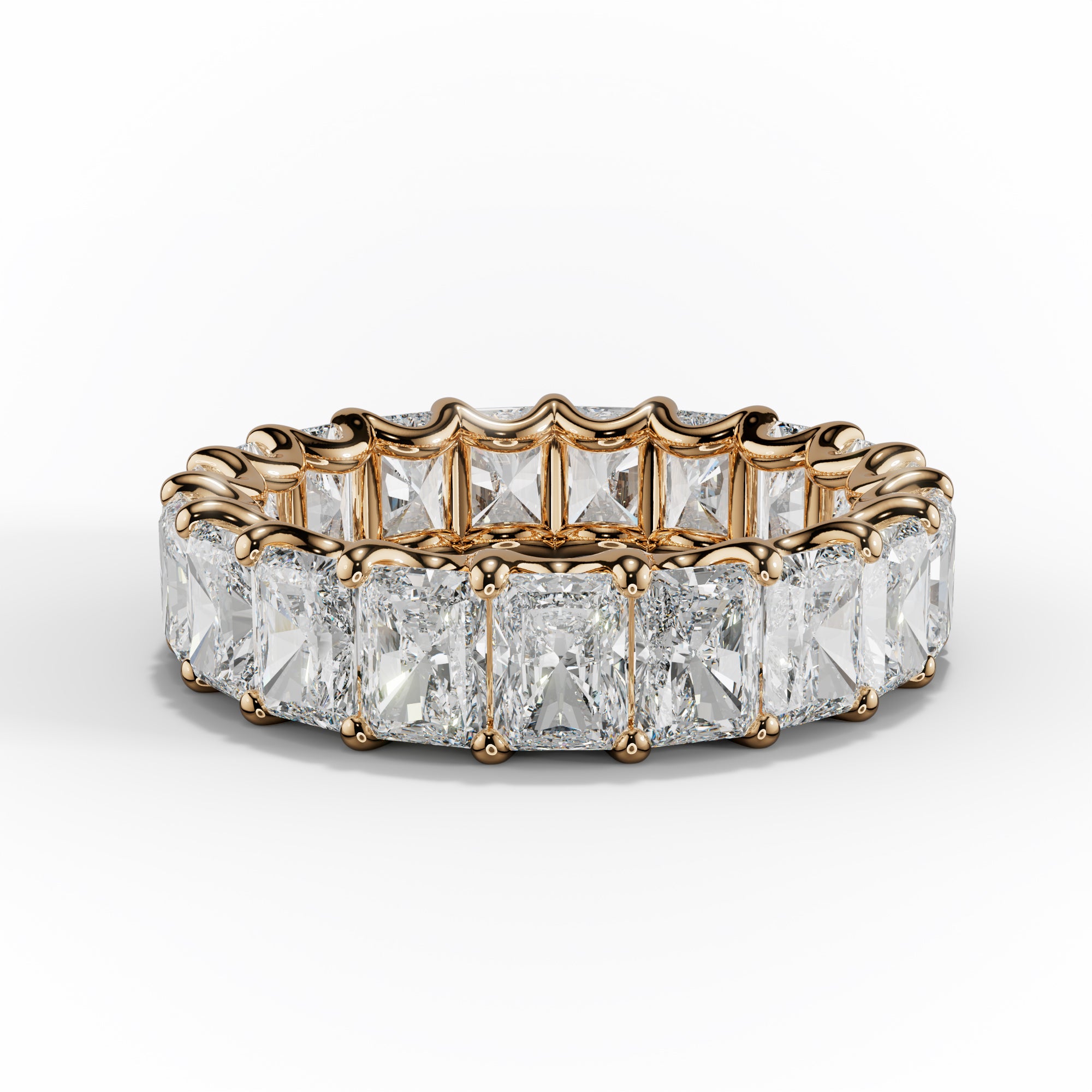 7.0 Carat Radiant Cut Diamond Eternity Band Shared Prong