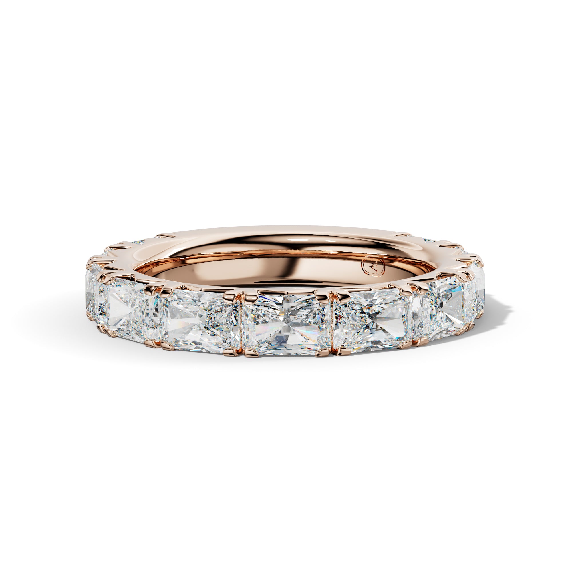 4.0 Carat East West Radiant Diamond French Pave 3/4 Anniversary Band