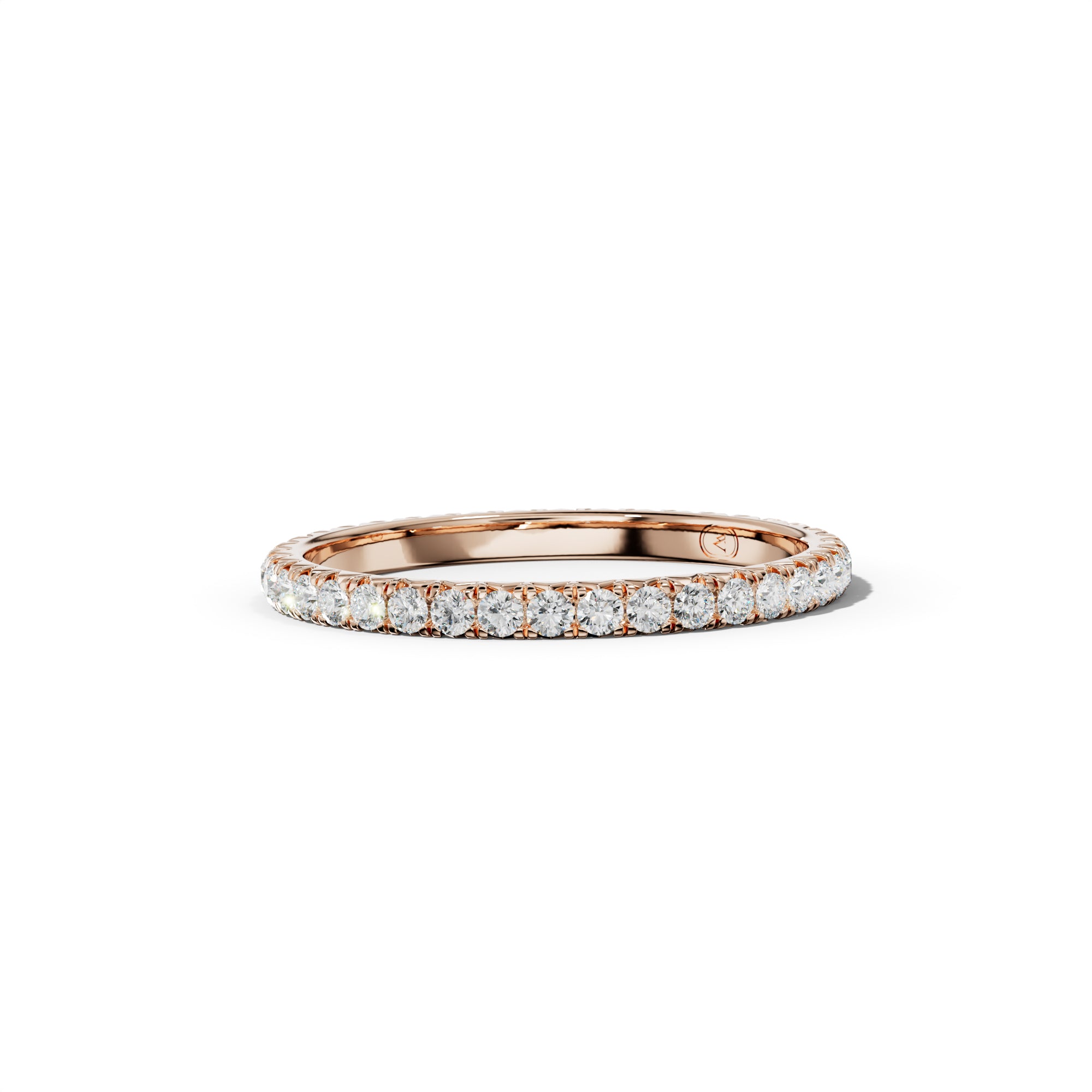 1/2 Carat Round Diamond French Pave Eternity Band