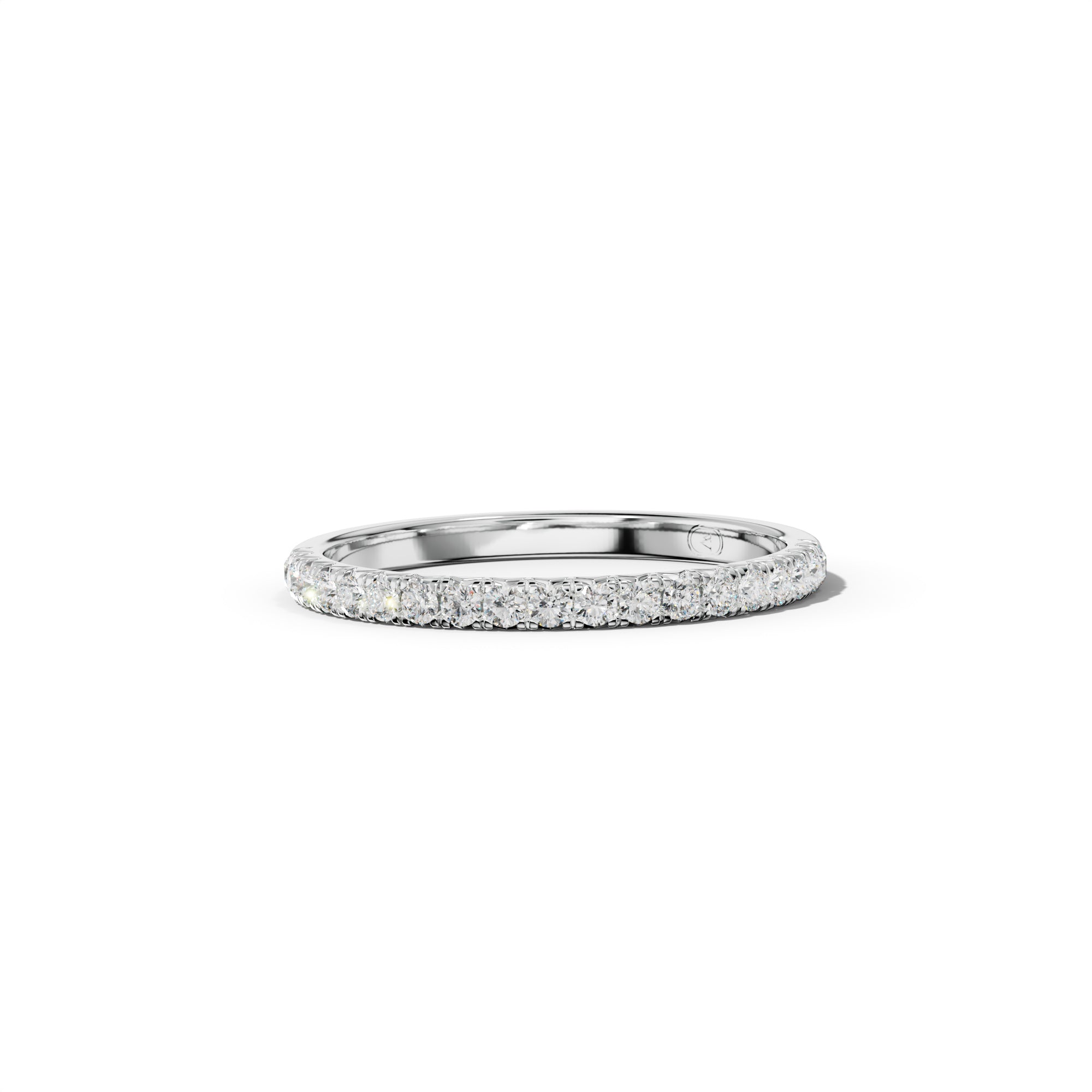 1/4 Carat Round Diamond French Pave Half Anniversary Band