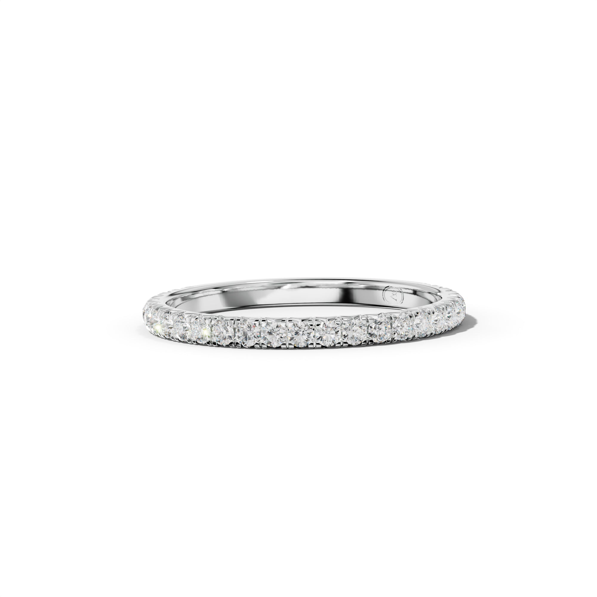 1/2 Carat Round Diamond French Pave 3/4 Anniversary Band