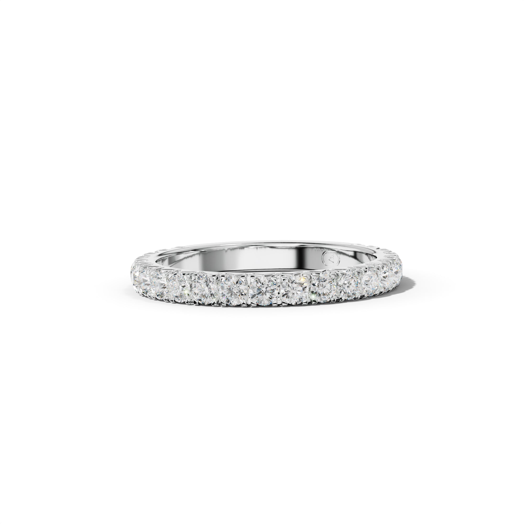 3/4 Carat Round Diamond French Pave 3/4 Anniversary Band