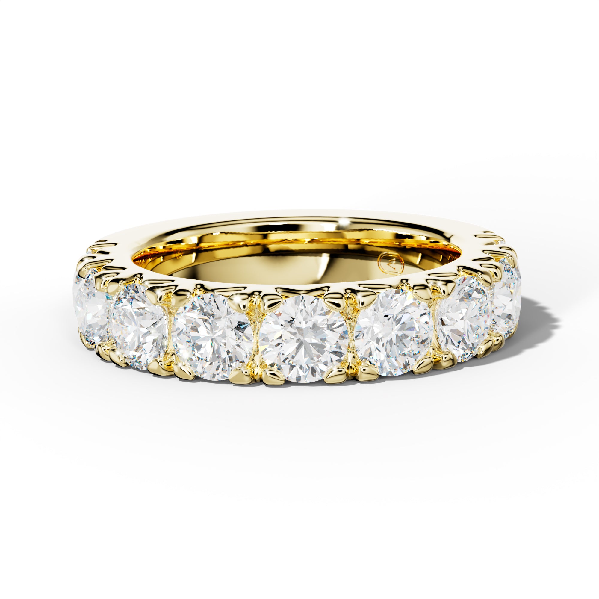 3.0 Carat Round Diamond French Pave Half Anniversary Band