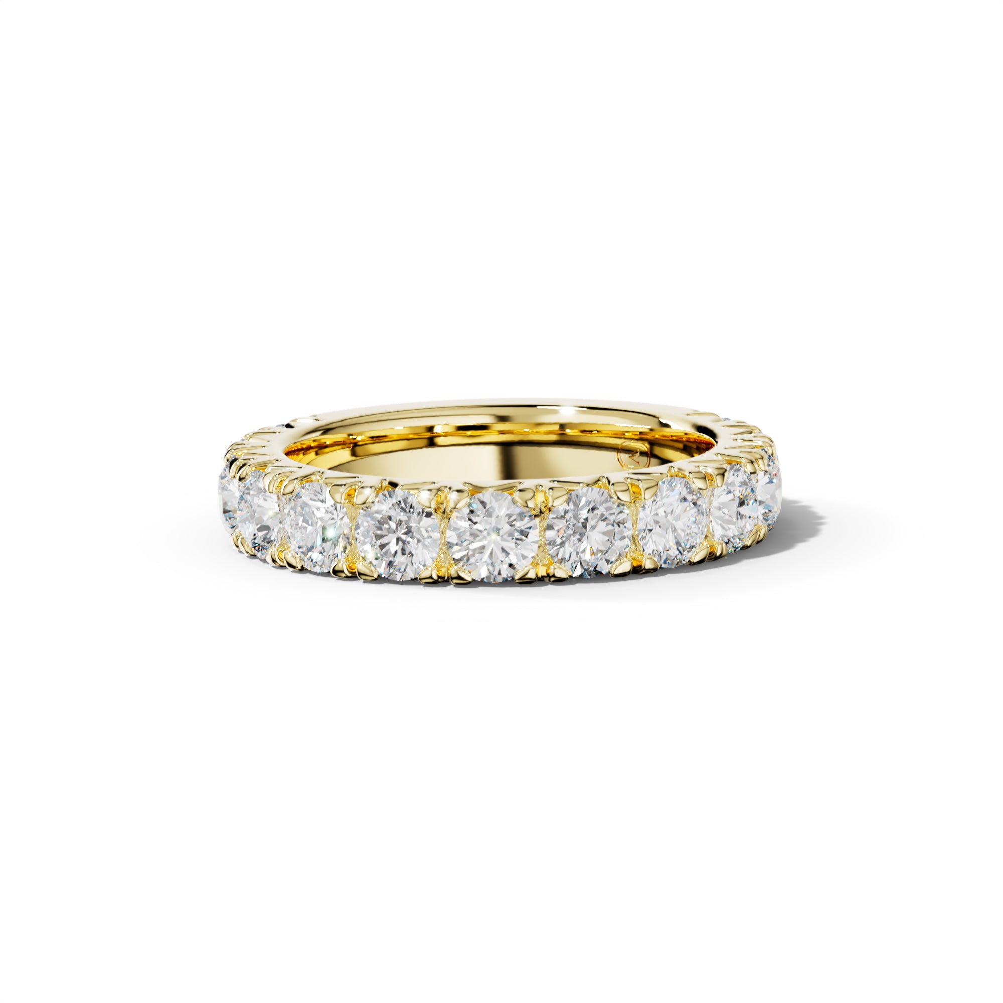 2.0 Carat Round Diamond French Pave 3/4 Anniversary Band
