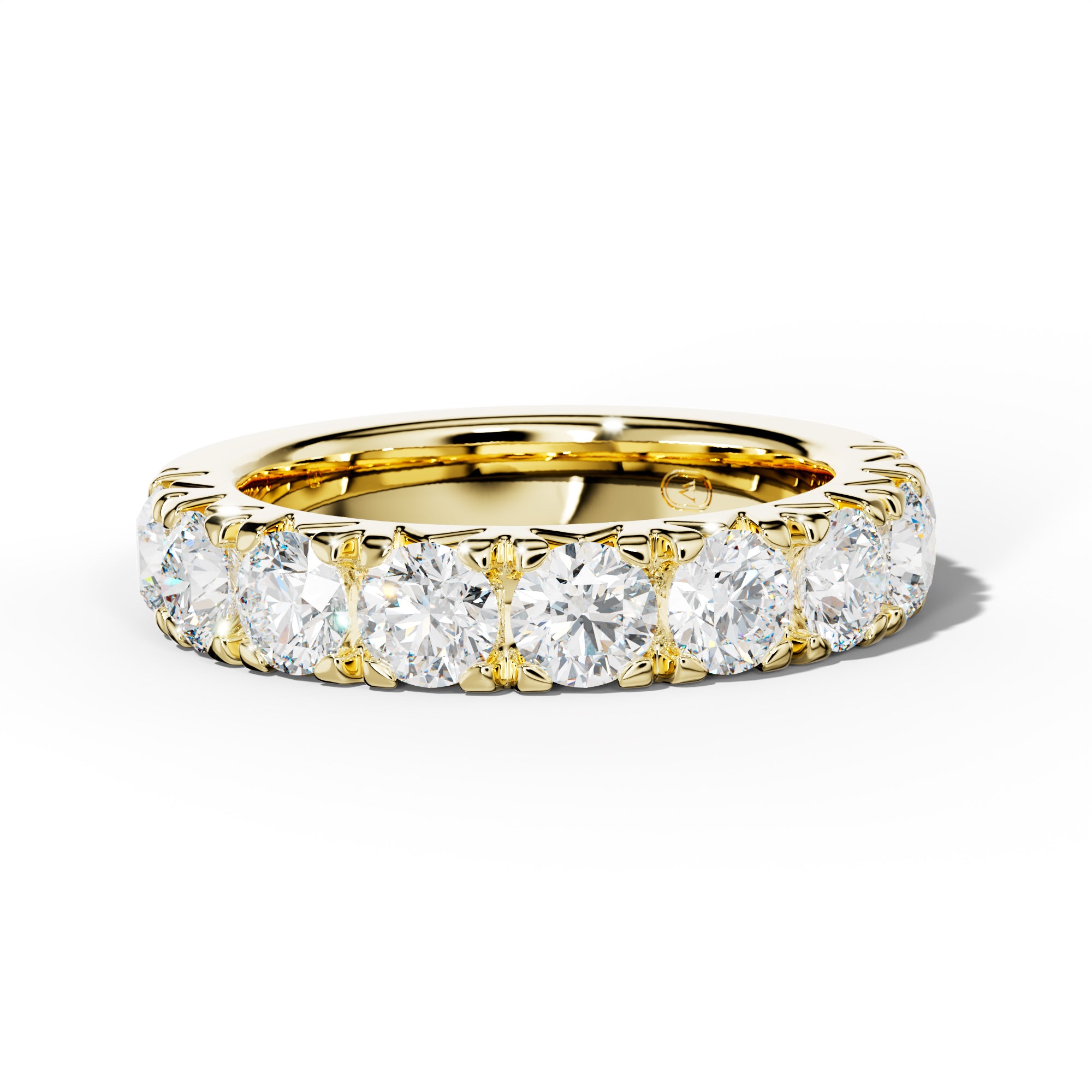 2.0 Carat Round Diamond French Pave Half Anniversary Band