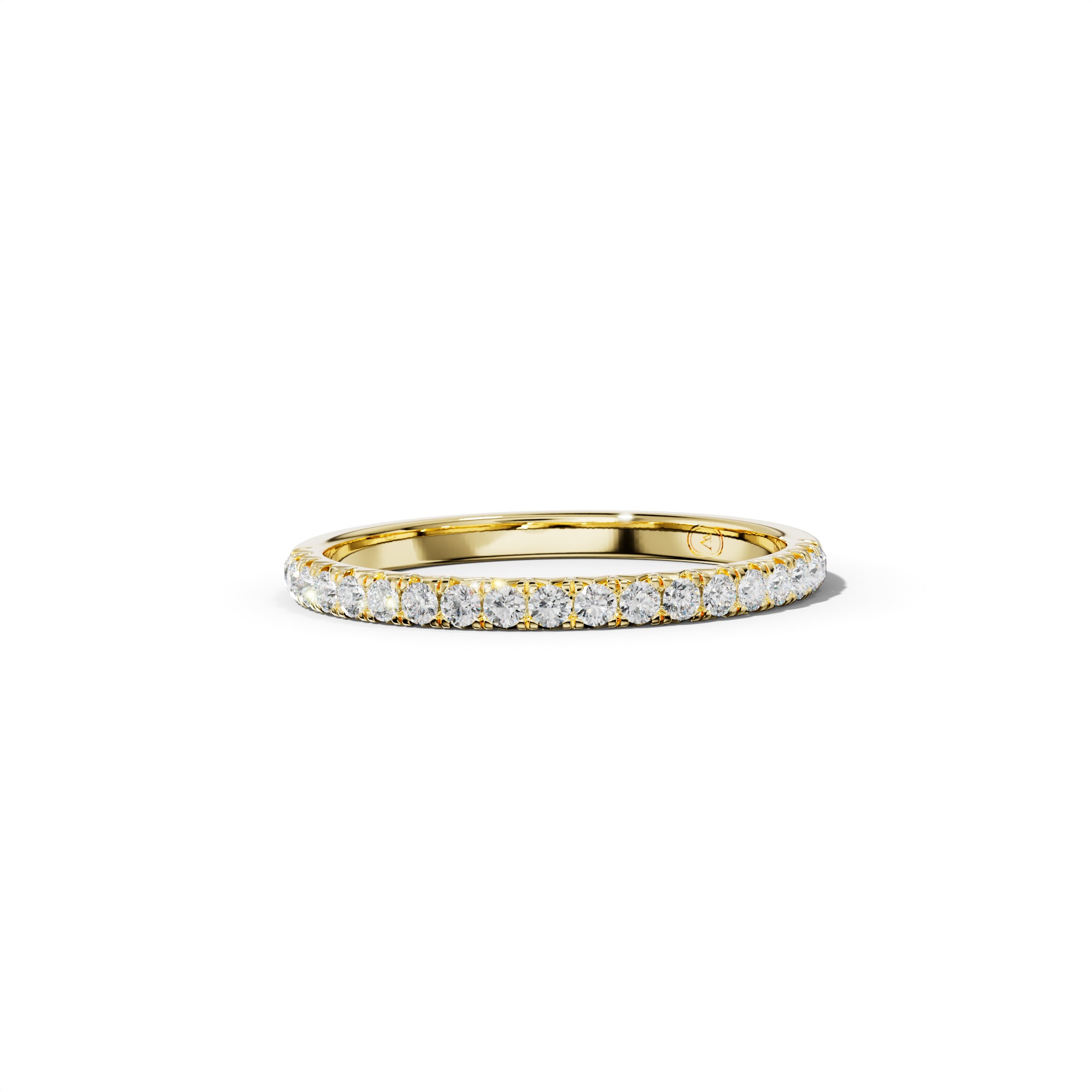1/4 Carat Round Diamond French Pave Half Anniversary Band