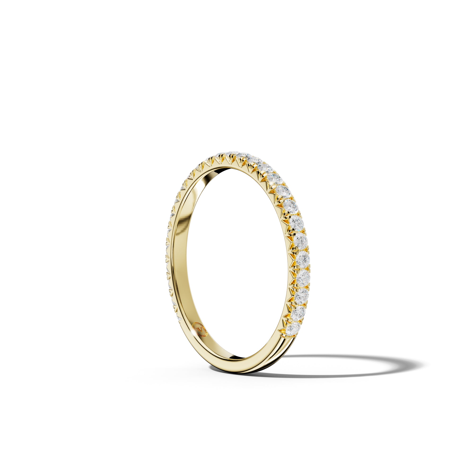 1/2 Carat Round Diamond French Pave 3/4 Anniversary Band