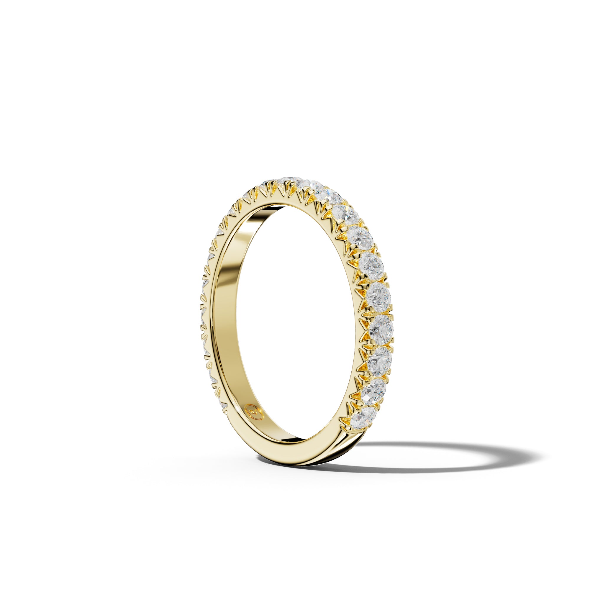 3/4 Carat Round Diamond French Pave 3/4 Anniversary Band