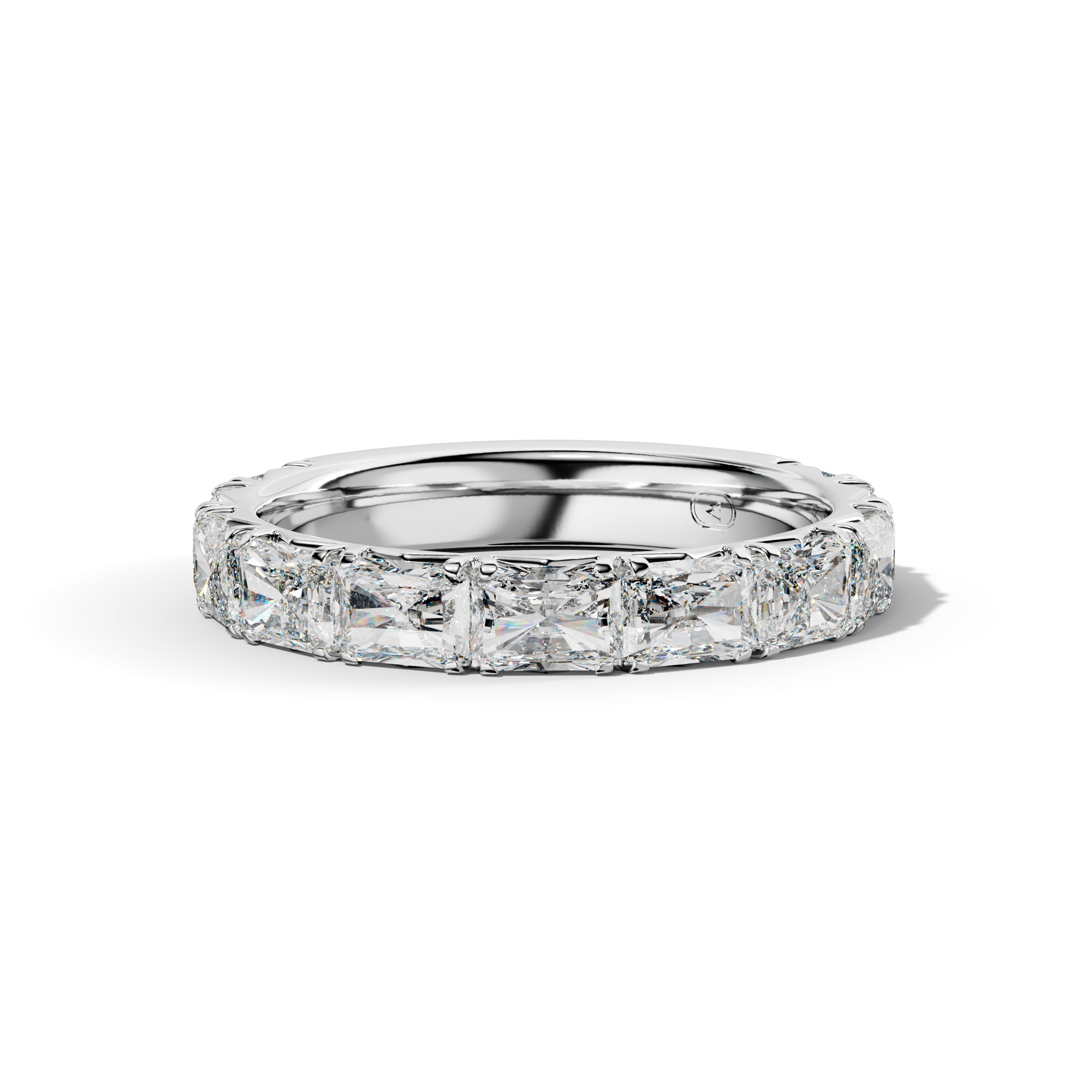 3.0 Carat East West Radiant Diamond French Pave 3/4 Anniversary Band