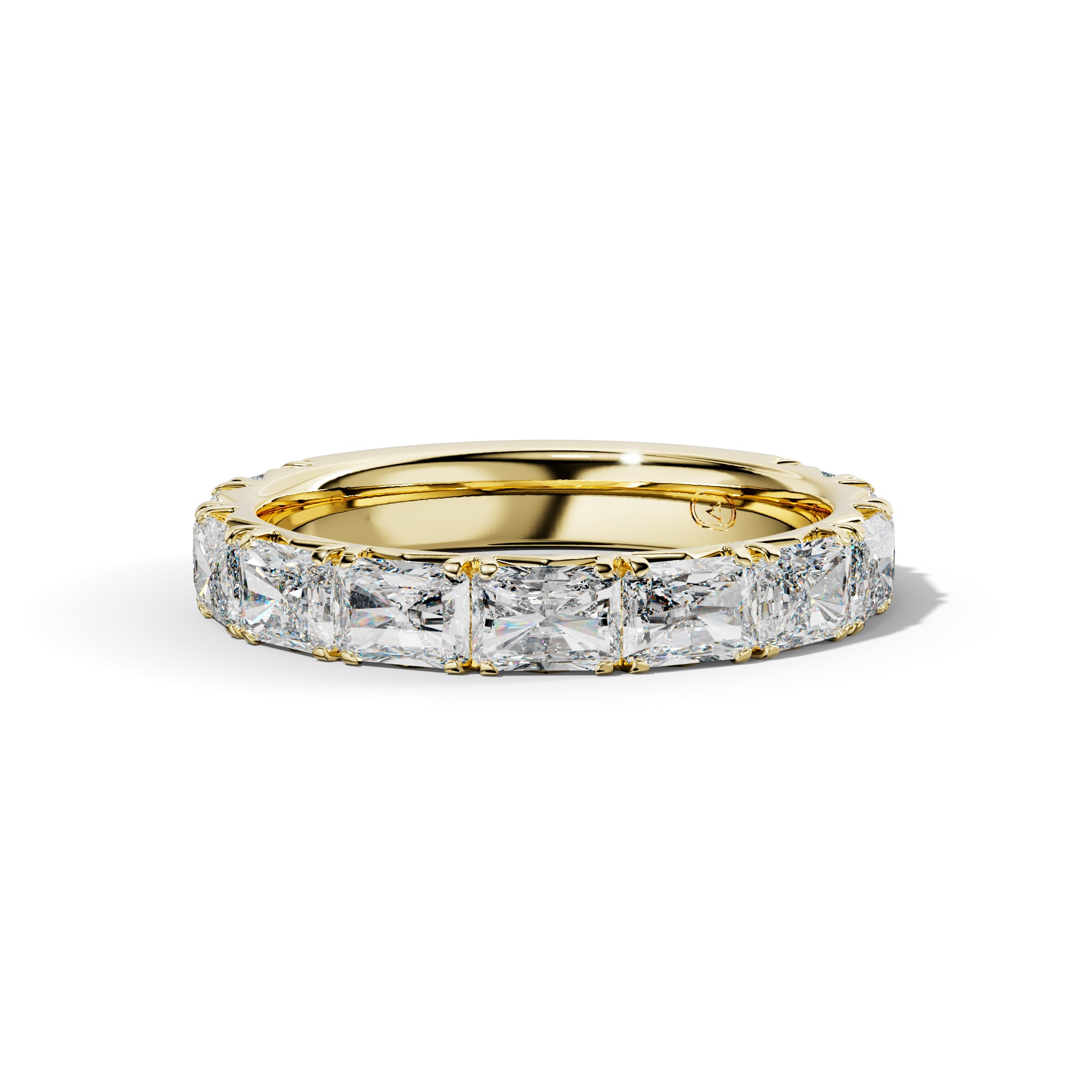 3.0 Carat East West Radiant Diamond French Pave 3/4 Anniversary Band