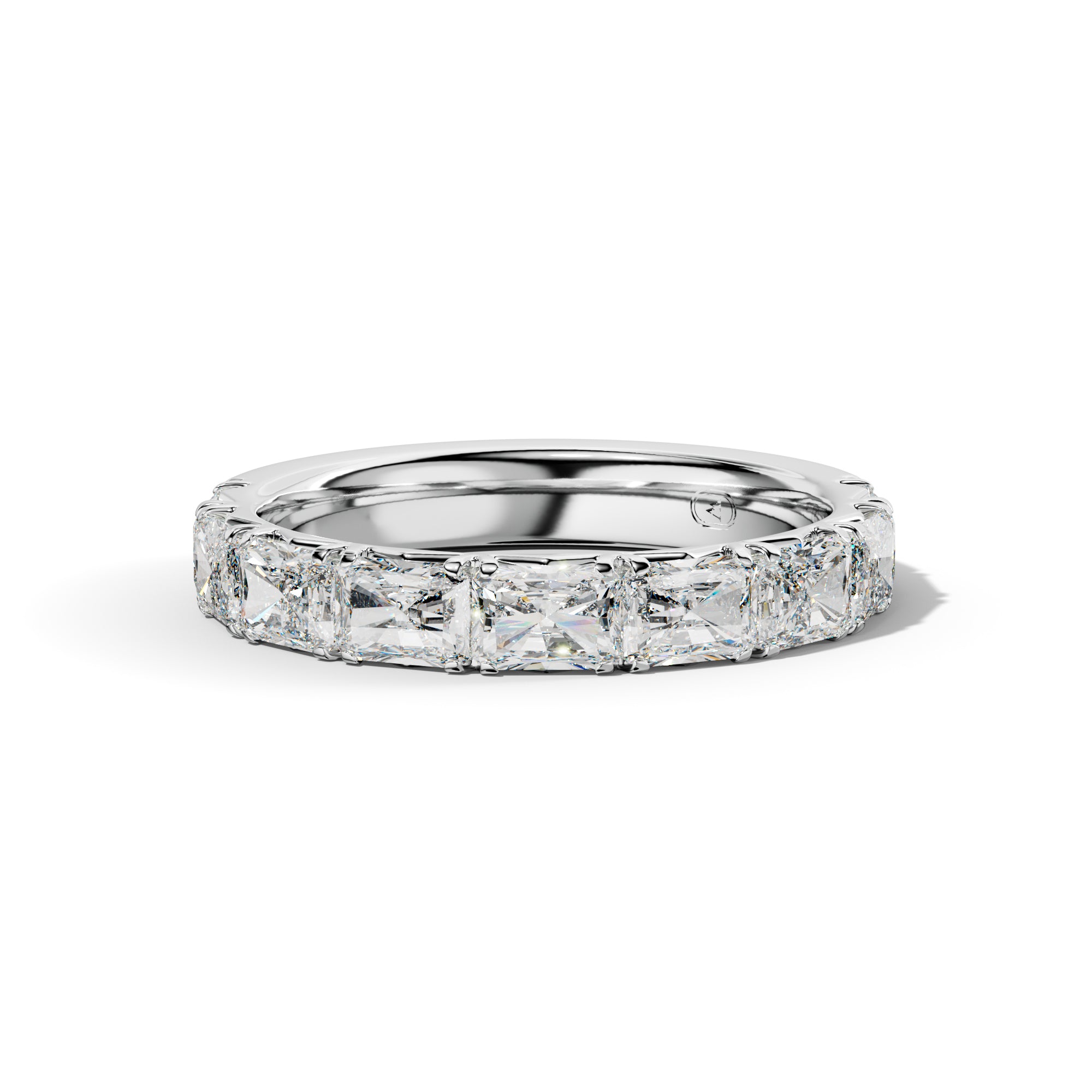 2.0 Carat East West Radiant Diamond French Pave Half Anniversary Band