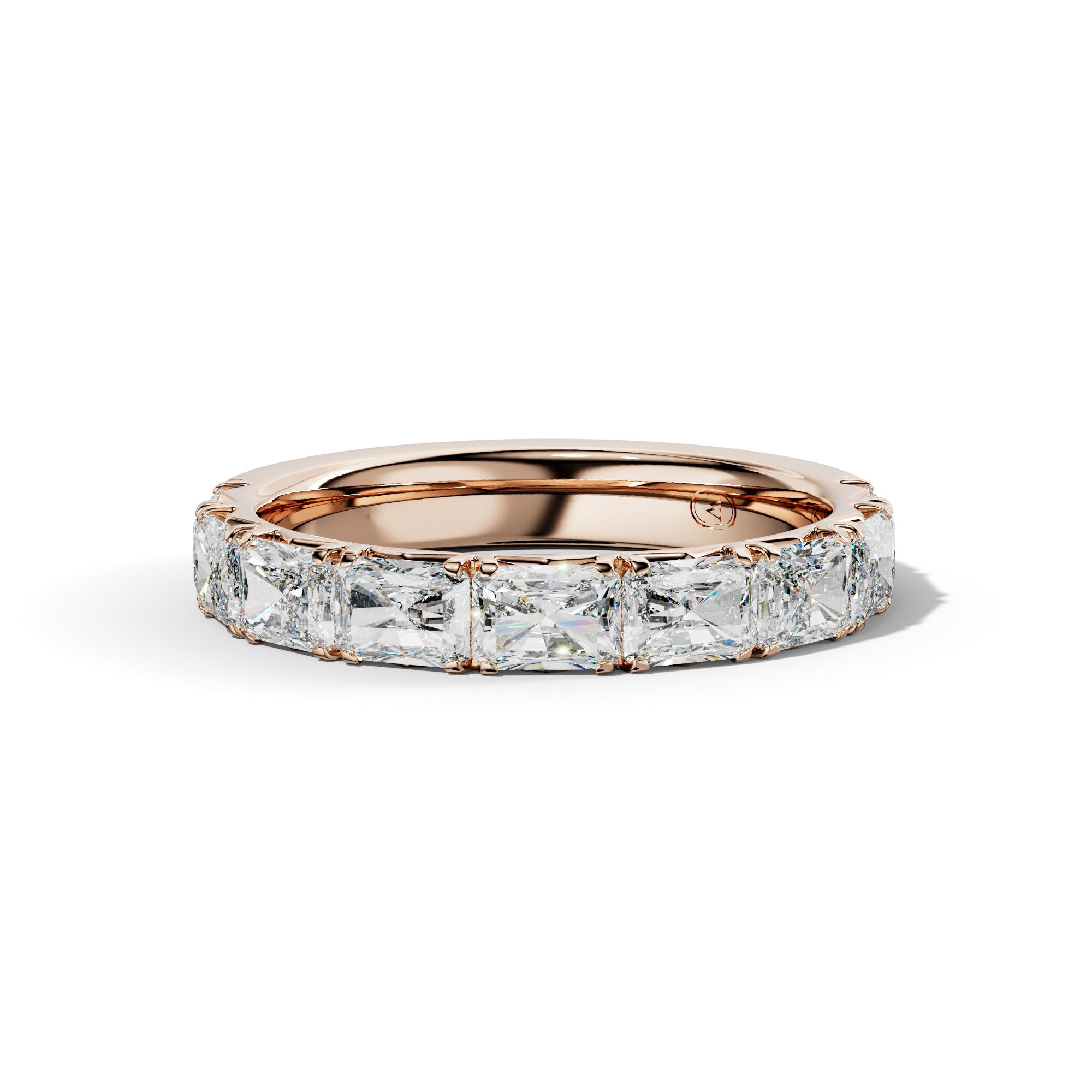 2.0 Carat East West Radiant Diamond French Pave Half Anniversary Band