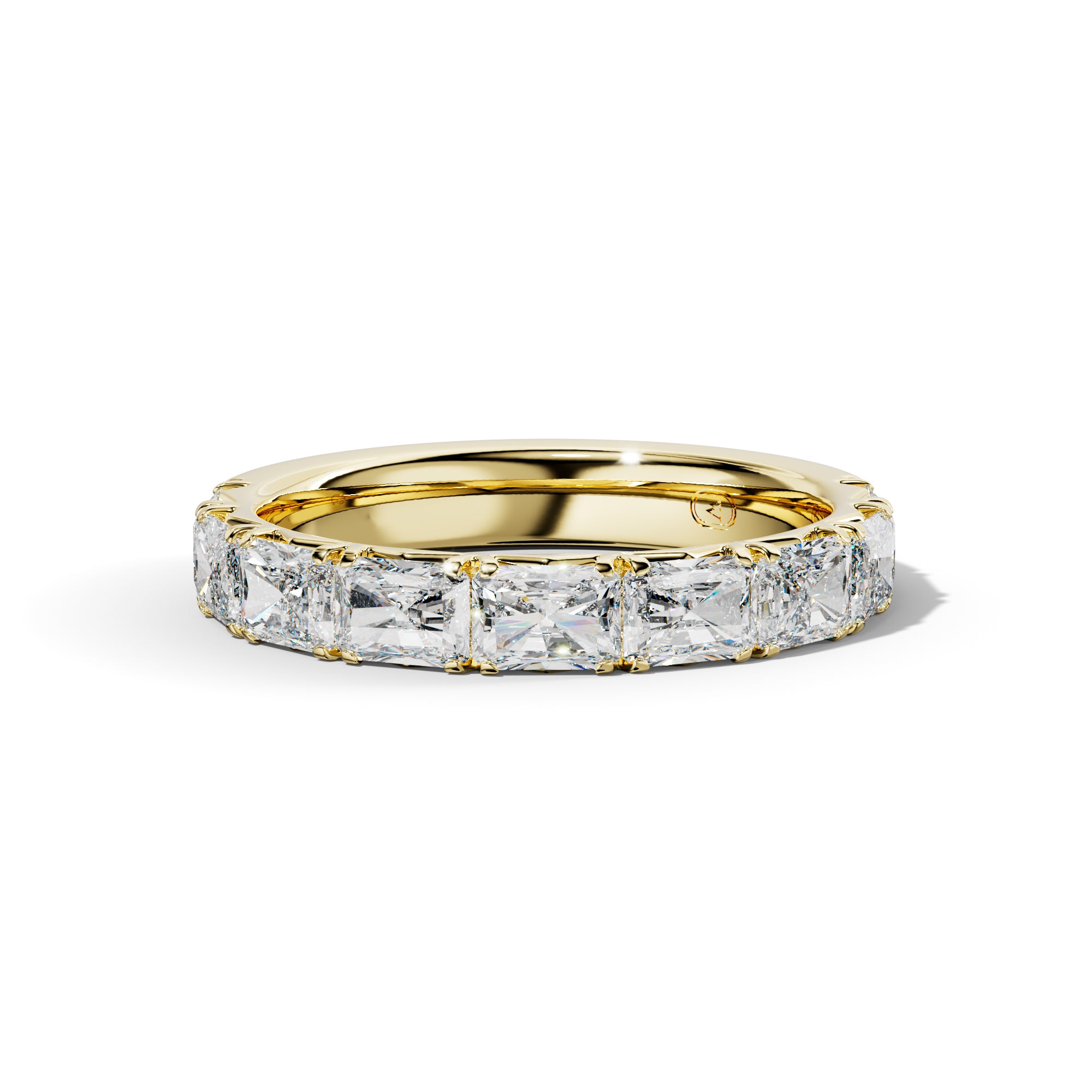 2.0 Carat East West Radiant Diamond French Pave Half Anniversary Band
