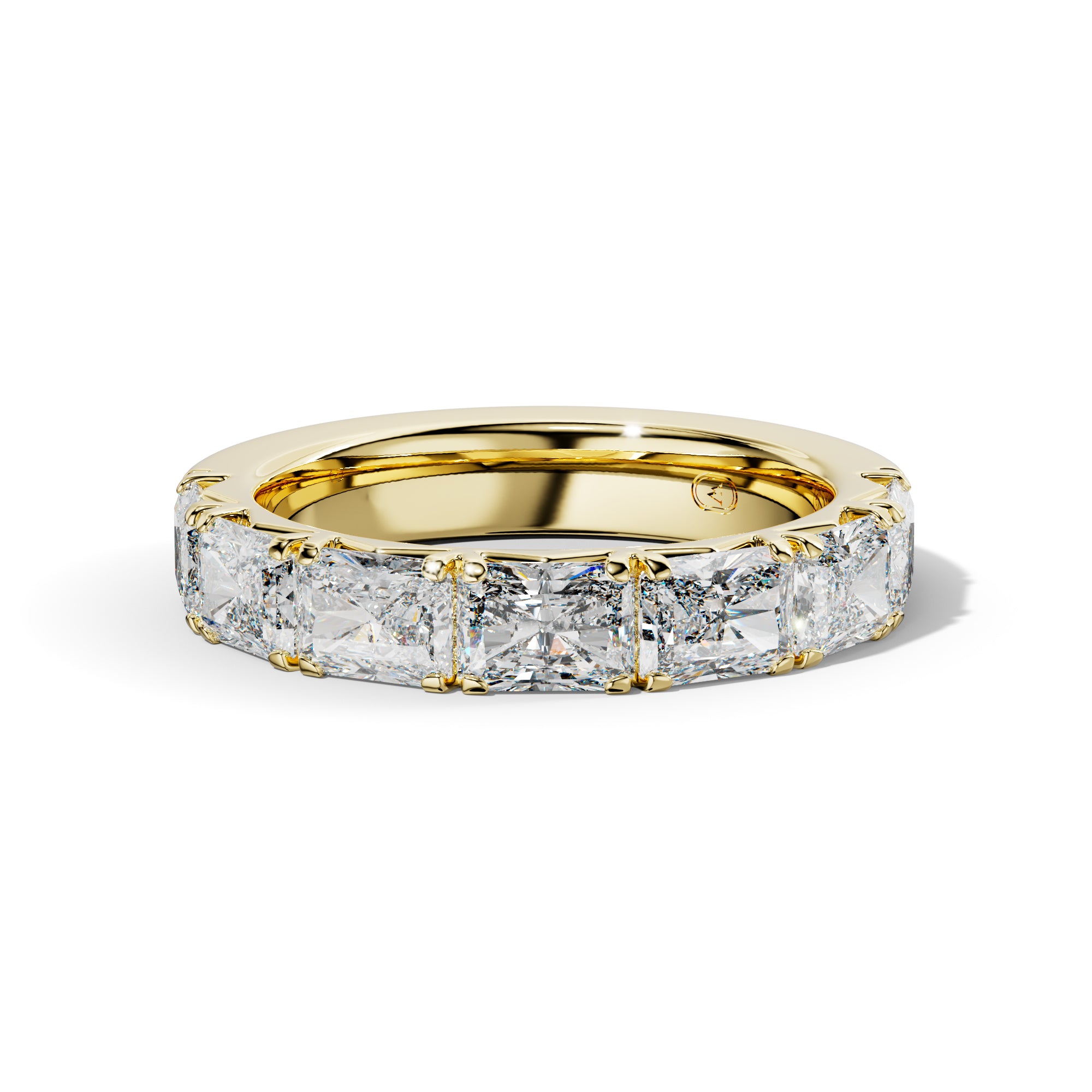 3.0 Carat East West Radiant Diamond French Pave Half Anniversary  Band