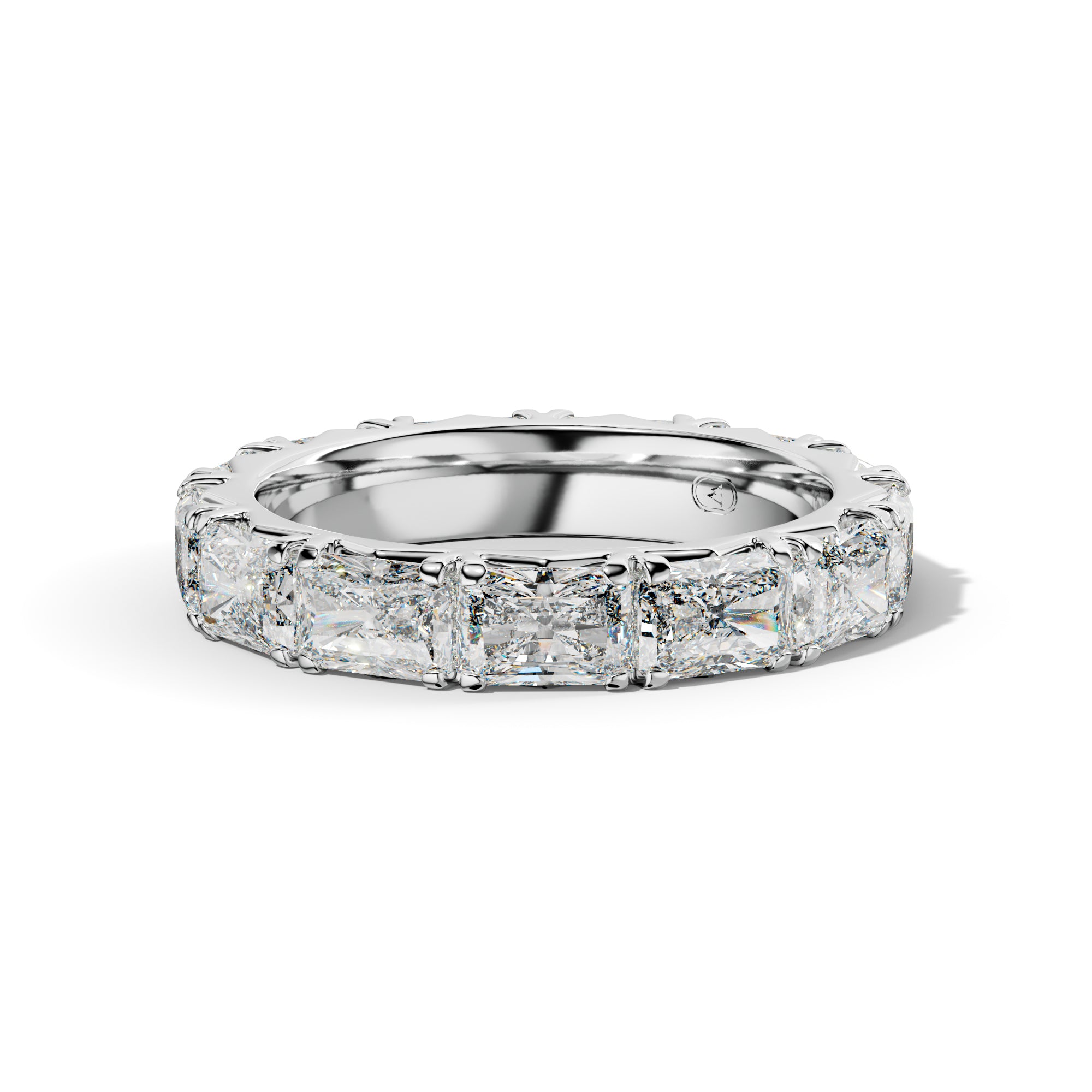6.0 Carat East West Radiant Diamond French Pave Eternity Band