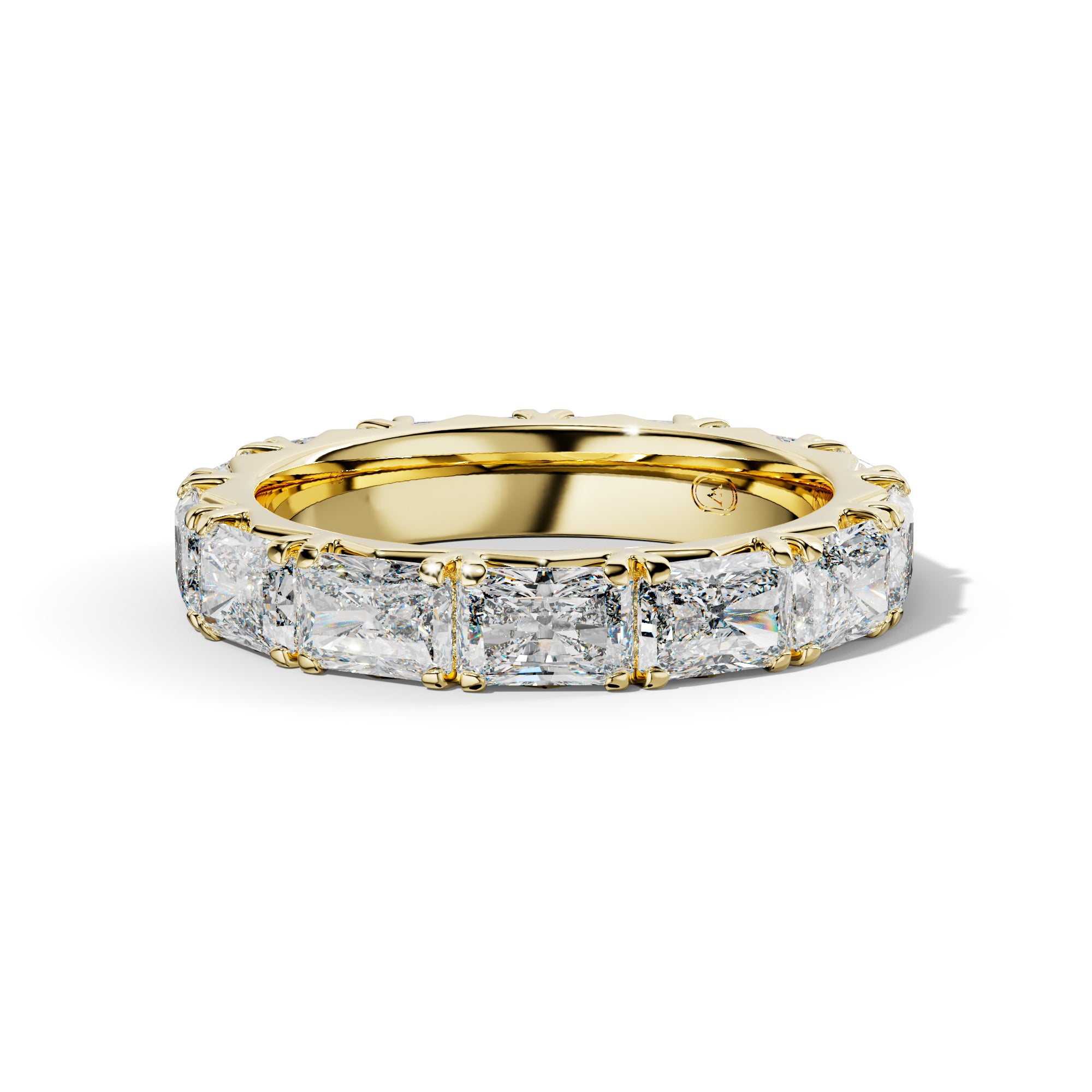 6.0 Carat East West Radiant Diamond French Pave Eternity Band