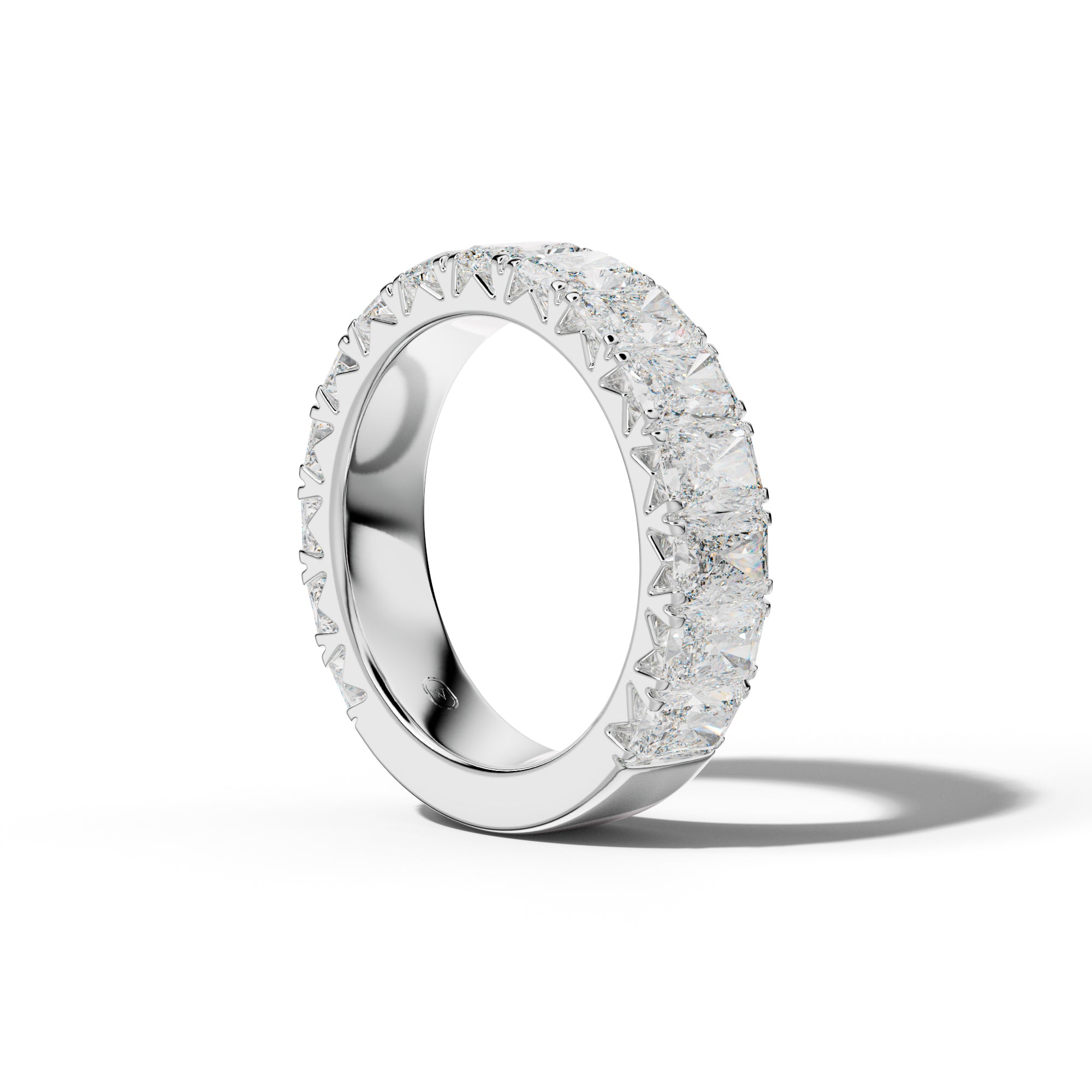 5.0 Carat Radiant Diamond French Pave 3/4 Anniversary Band