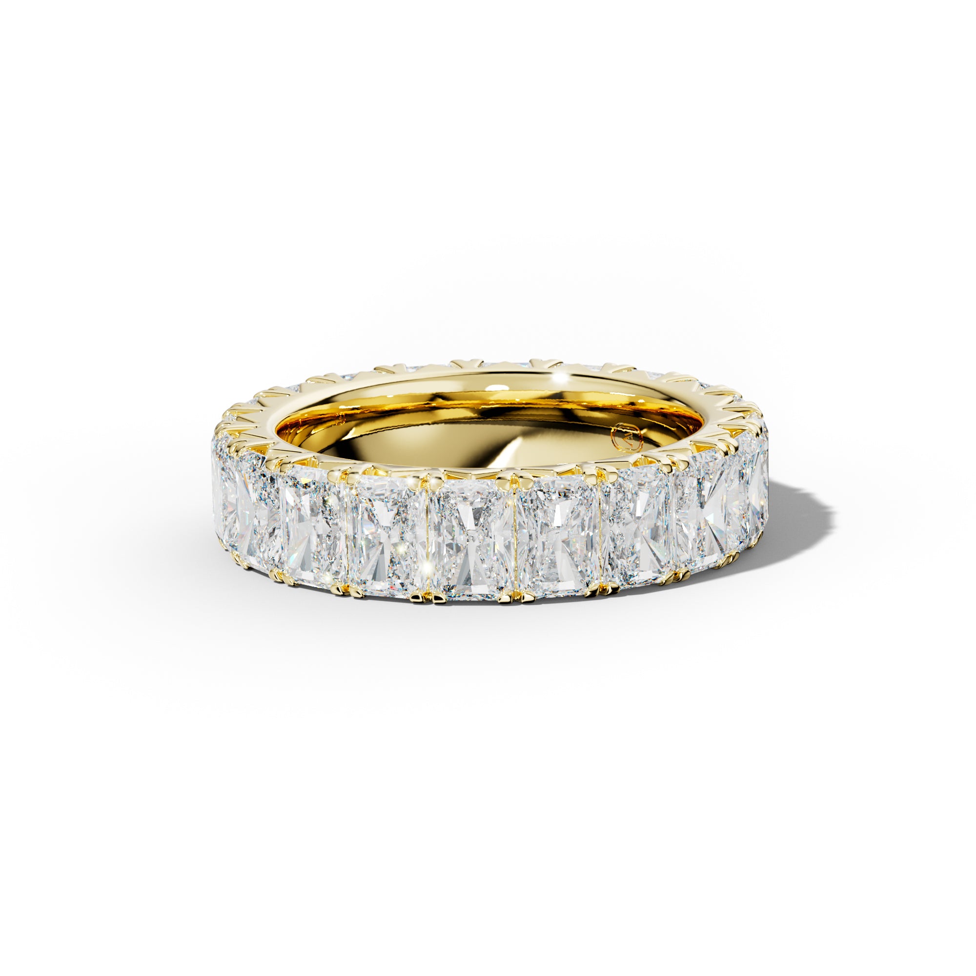 7.0 Carat Radiant Diamond French Pave Eternity Band