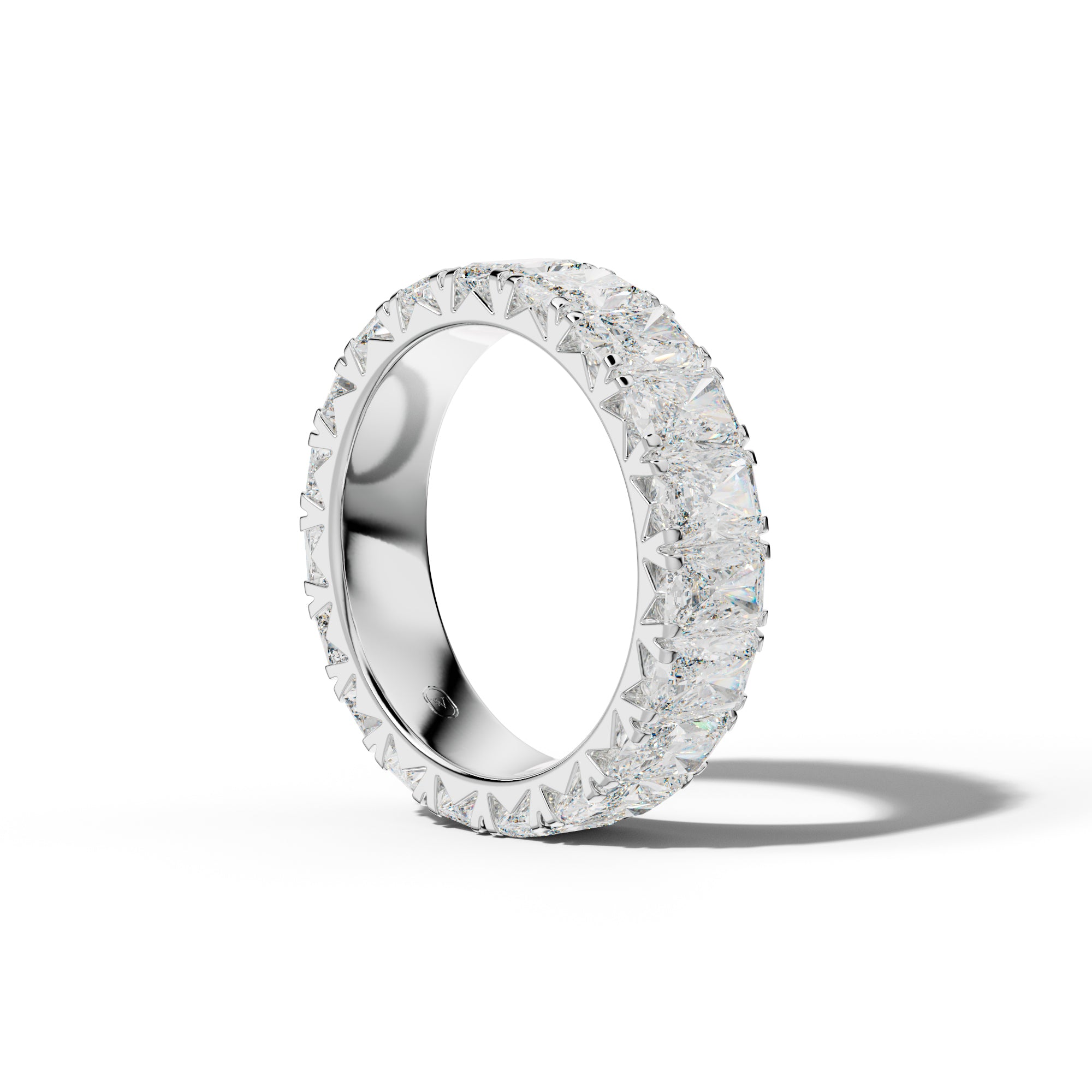 8.0 Carat Radiant Diamond French Pave Eternity Band