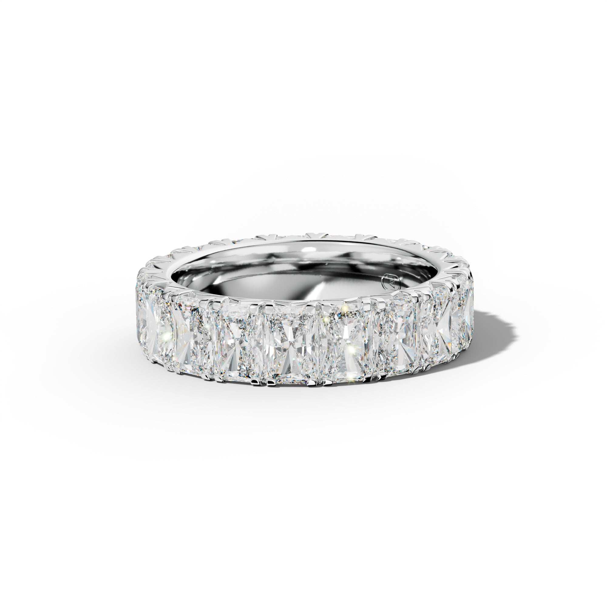 8.0 Carat Radiant Diamond French Pave Eternity Band