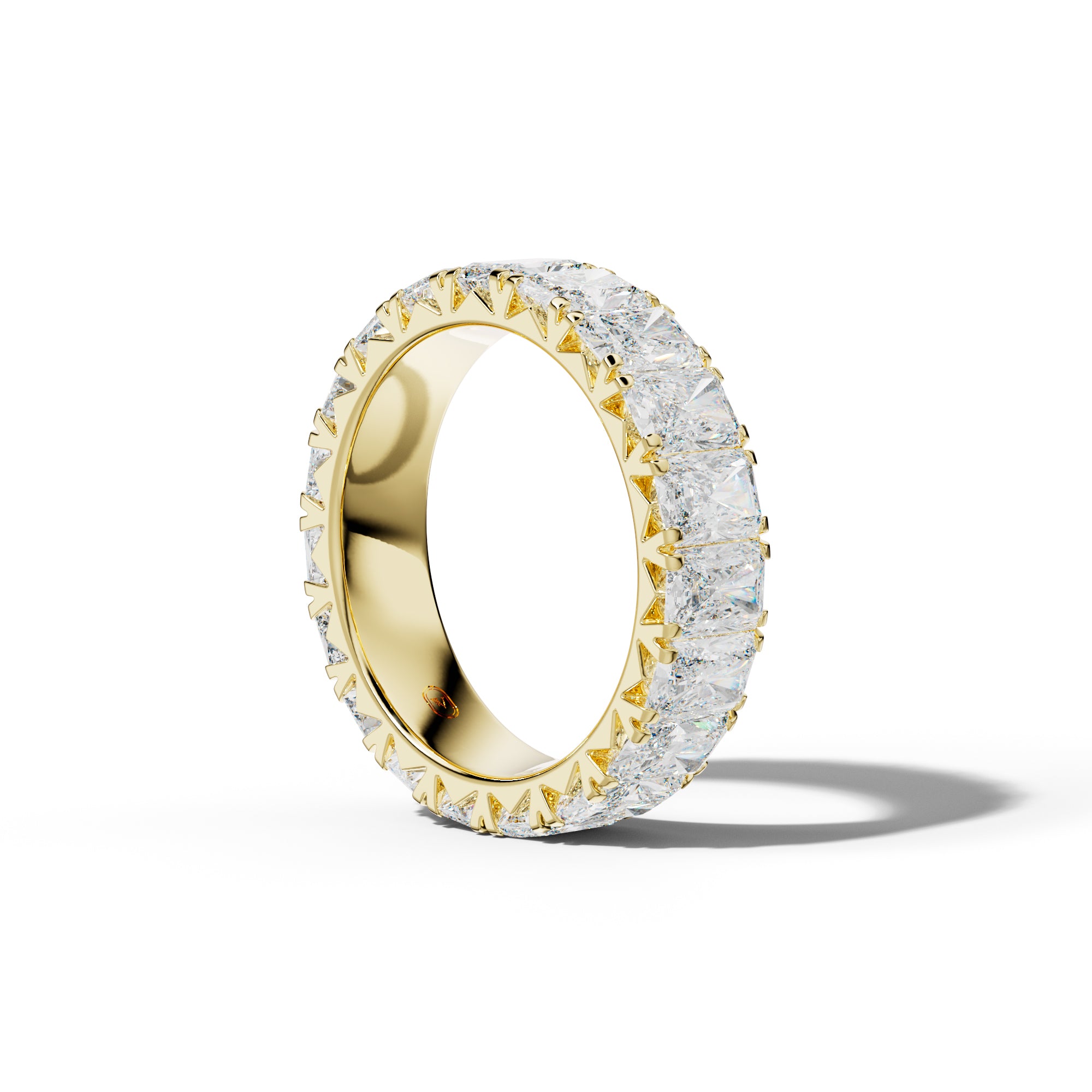 8.0 Carat Radiant Diamond French Pave Eternity Band