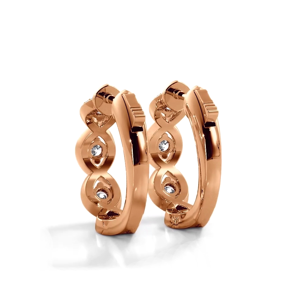 Infinity Style 1.0 ctw. Diamond Hoop Earrings-VIRABYANI